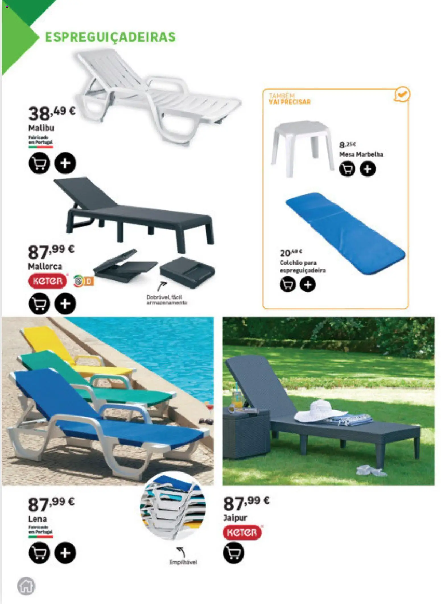 Leroy Merlin Arquipélago dos Açores │ válido de 12.03.2026 | Página: 32 | Produtos: Colchão, Espreguiçadeira