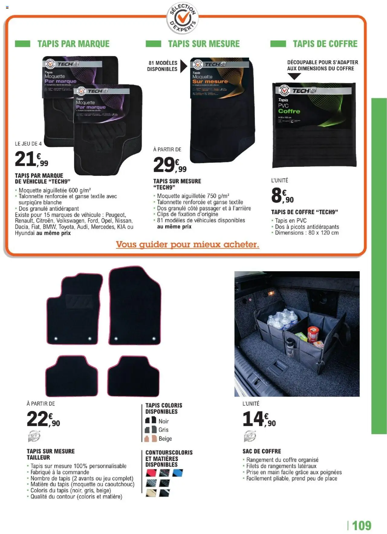  | Page: 109 | Produits: Sac, Poignées, Prise, Tapis