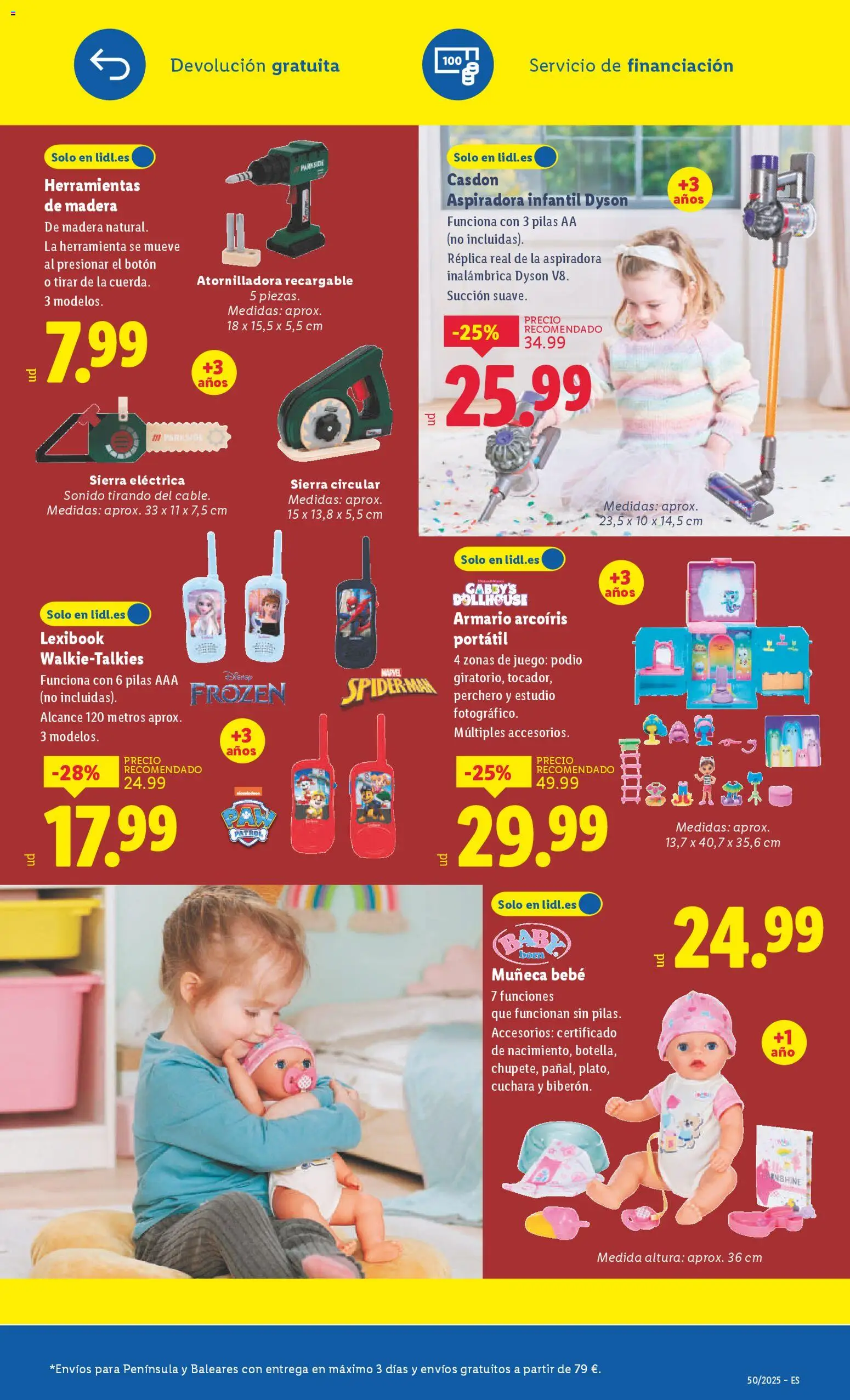 Lidl folleto de bazar │ válido desde el 08.12.2025 | Página: 3 | Productos: Κοσμήματα, Muñeca, Aspiradora, Armario