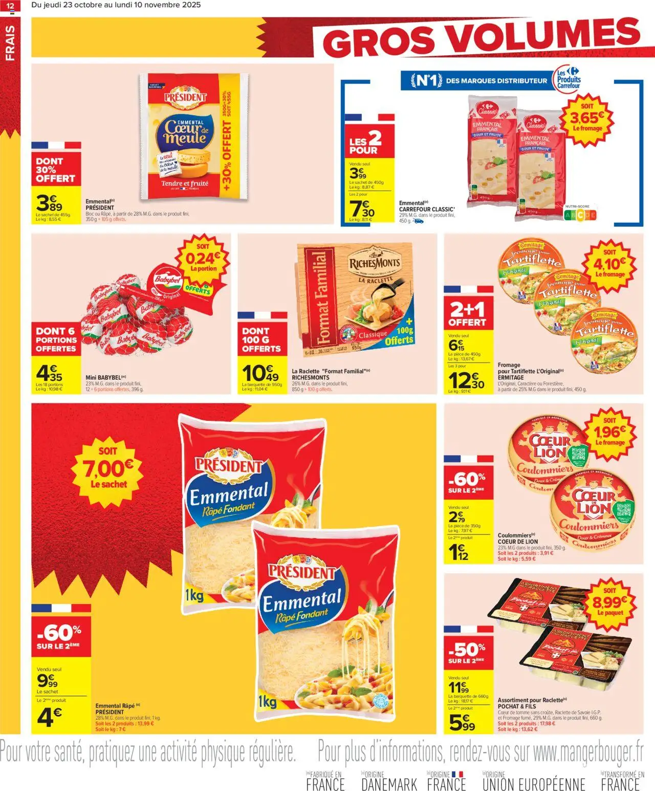 {H1} | Page: 14 | Produits: Mini Babybel, Emmental, Fromage, Fromage pour tartiflette