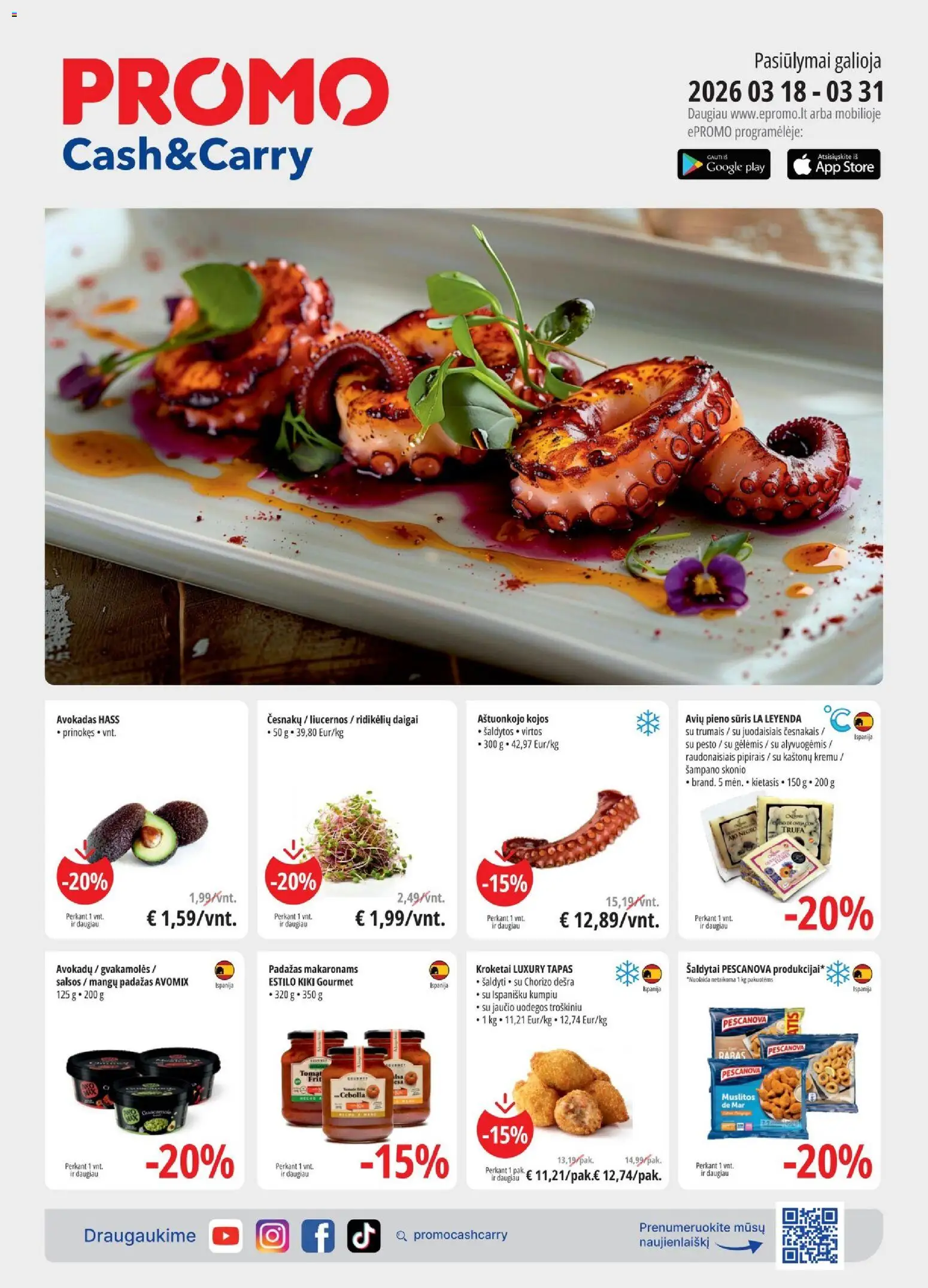 ePromo akcijos nuo 18.03.2026 | Puslapis: 1 | Prekių: Sūris, Dešra, Padažas