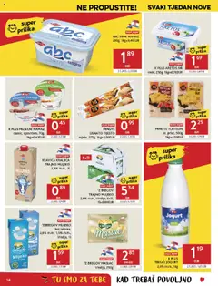Konzum katalog | vrijedi od 20.08.2025 | Stranica: 14 | Proizvodi: Mlijeko, Tortellini, Trajno mlijeko, Pasta