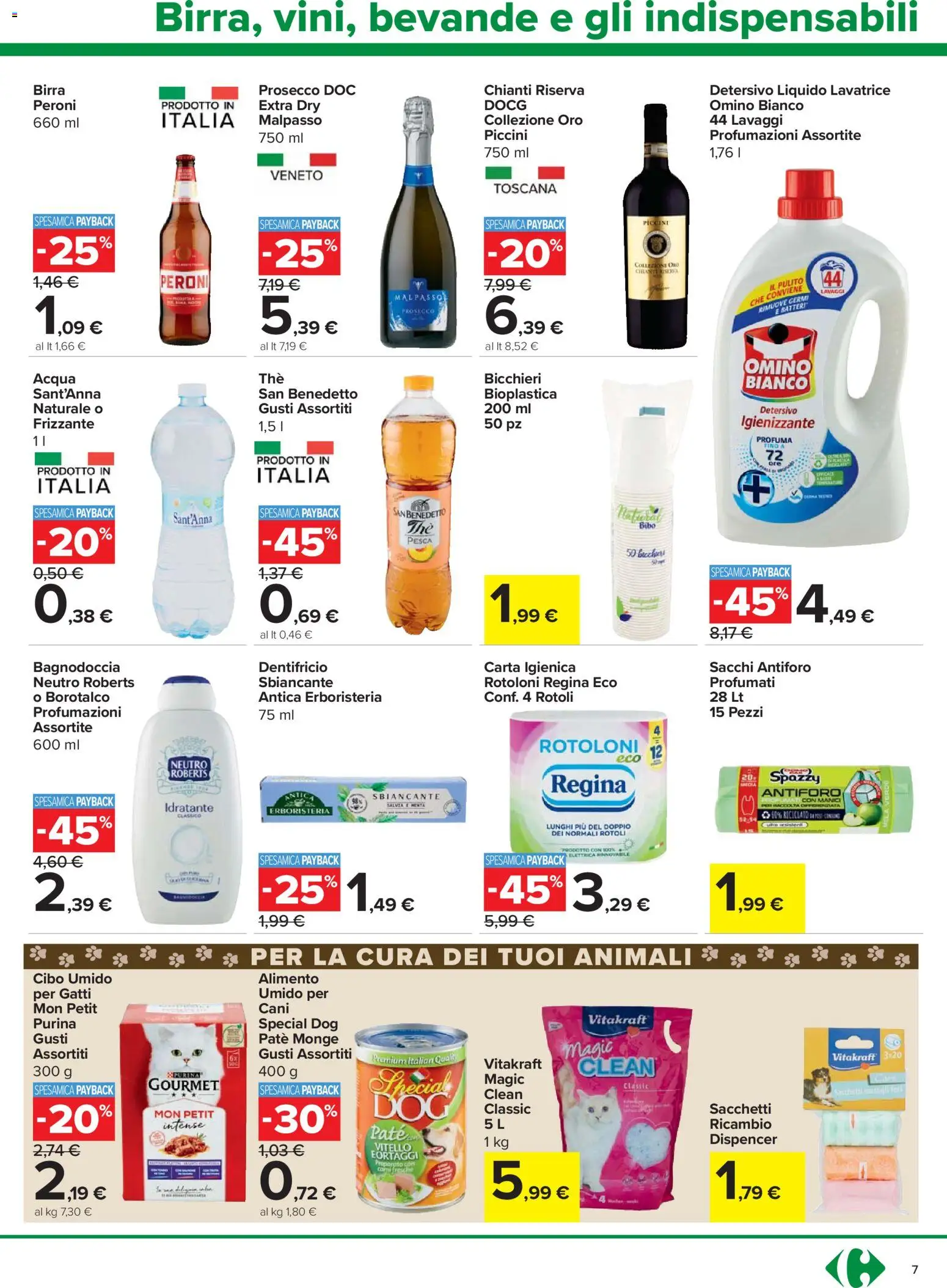 Volantino Carrefour del 02.01.2026 | Pagina: 7 | Prodotti: Carta igienica, Dentifricio, Birra, Vitello