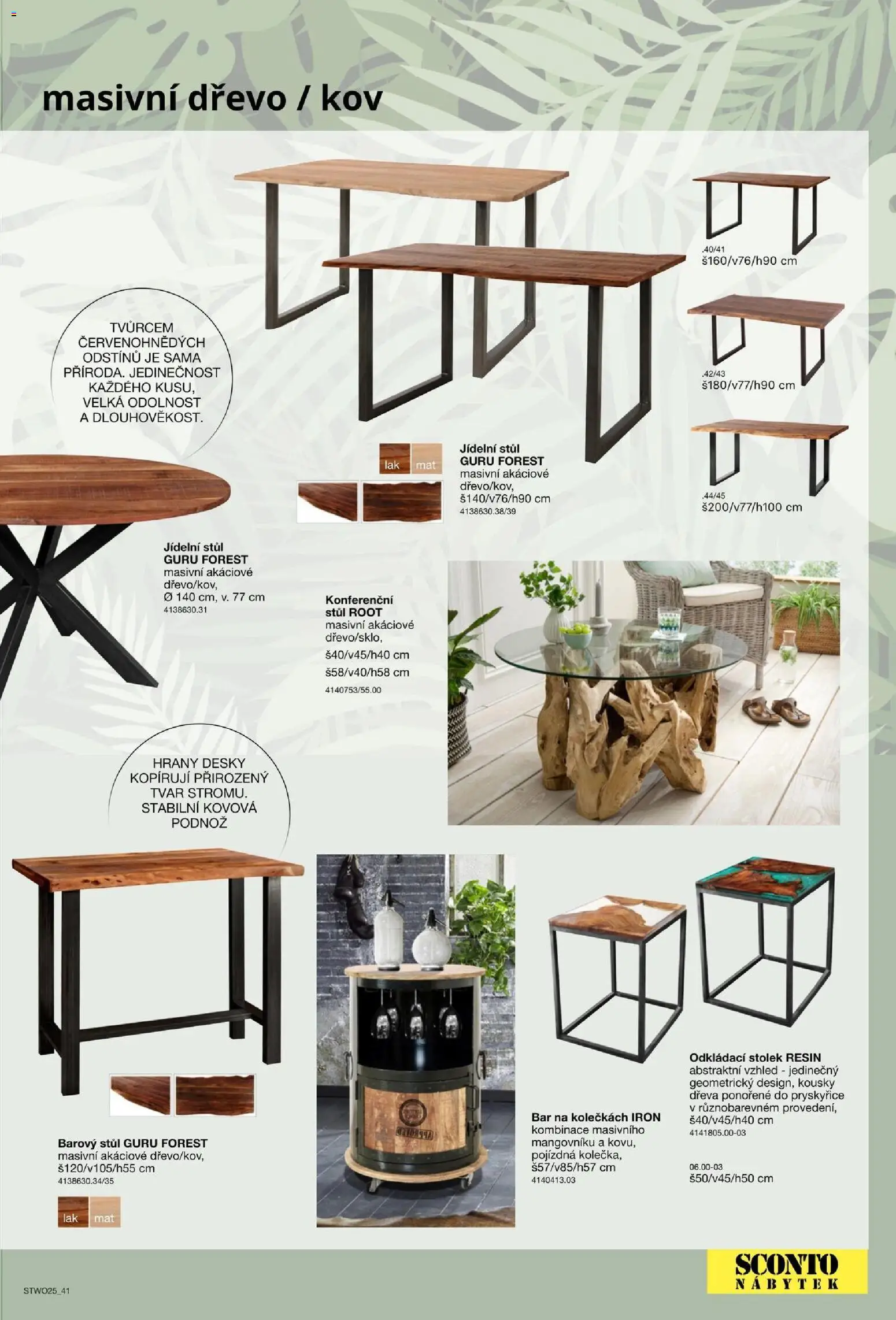 Sconto nábytek katalog - Nábytek z masivu od 01.01.2026 | Strana: 41 | Produkty: Odkládací stolek, Nábytek, Stolek, Desky