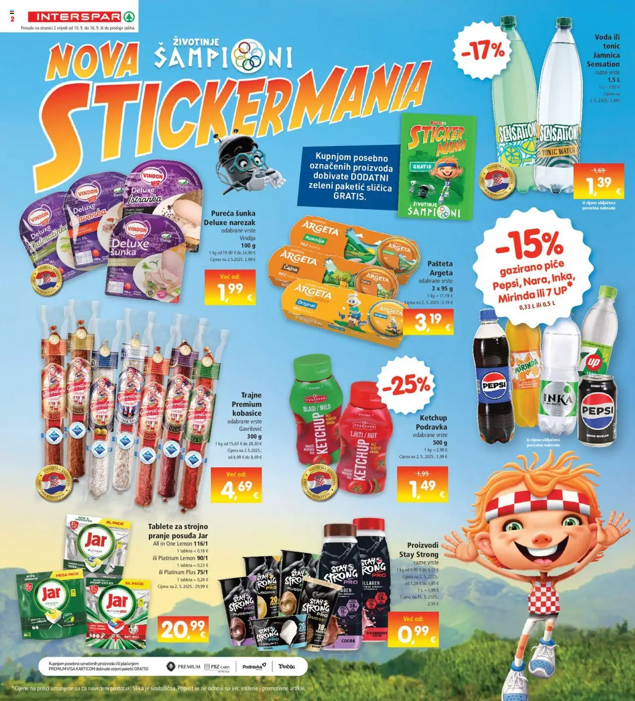 Interspar katalog | vrijedi od 10.09.2025 | Stranica: 2 | Proizvodi: Podravka, Jamnica, Tonic, Jar