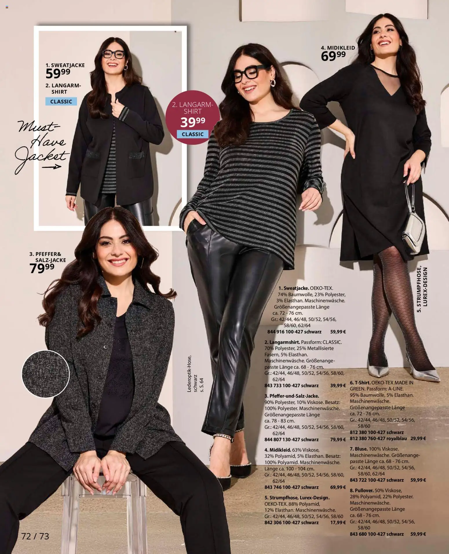 Ulla Popken Prospekt 	 – gültig ab 01.11.2025 | Seite: 72 | Produkte: Shirt, Midikleid, Sweatjacke