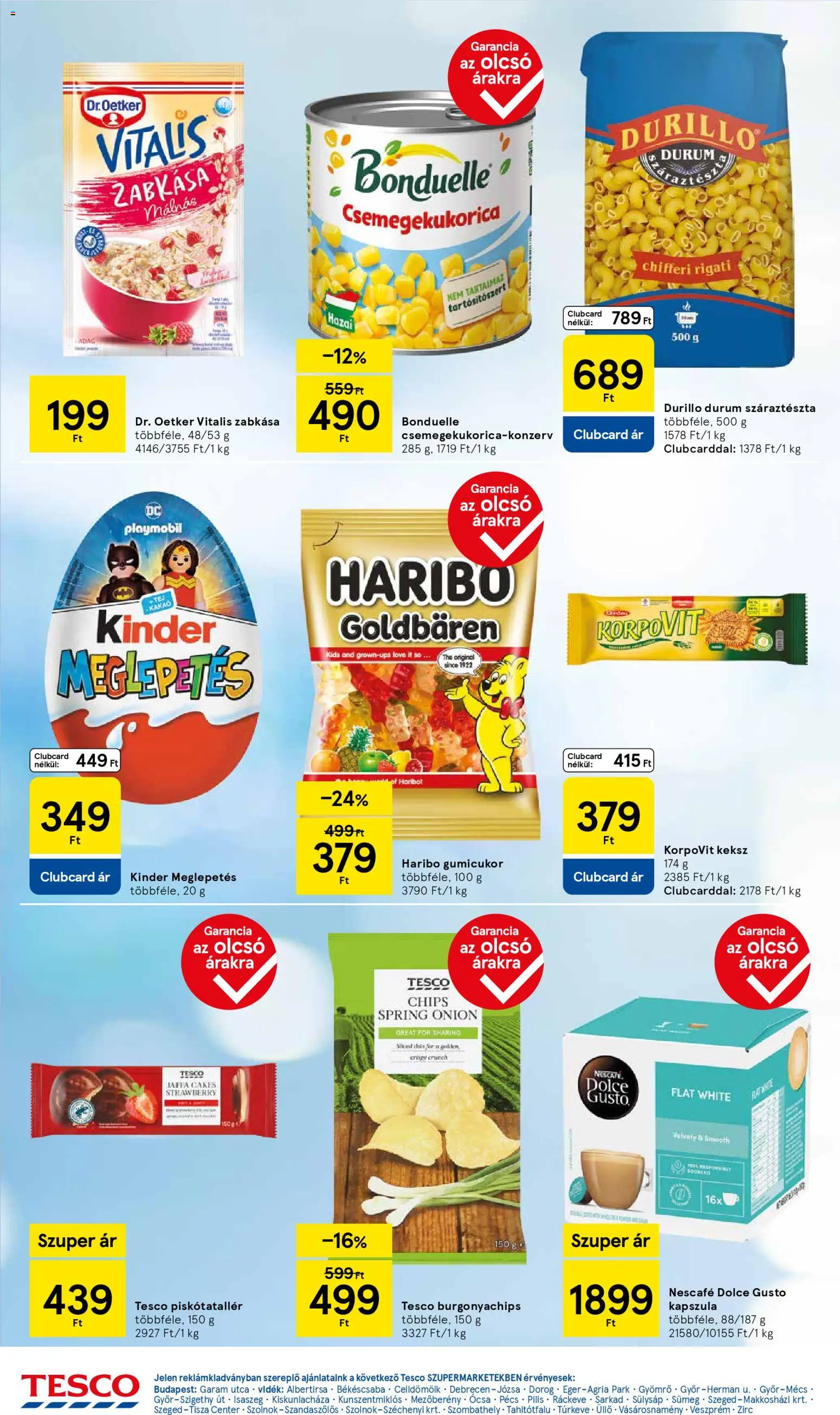 Tesco akciós ujság - amely érvényes a következő dátumtól: 30.10.2025 | Oldal: 4 | Termékek: Dolce Gusto, Nescafé, Csemegekukorica, Só