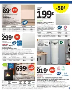 Brico E.Leclerc - Prévisualisation de Brico E.Leclerc catalogue valide à partir de 25.11.2025 | Page: 9 | Produits: Poêle, Poids, Radiateur, Poêle à bois