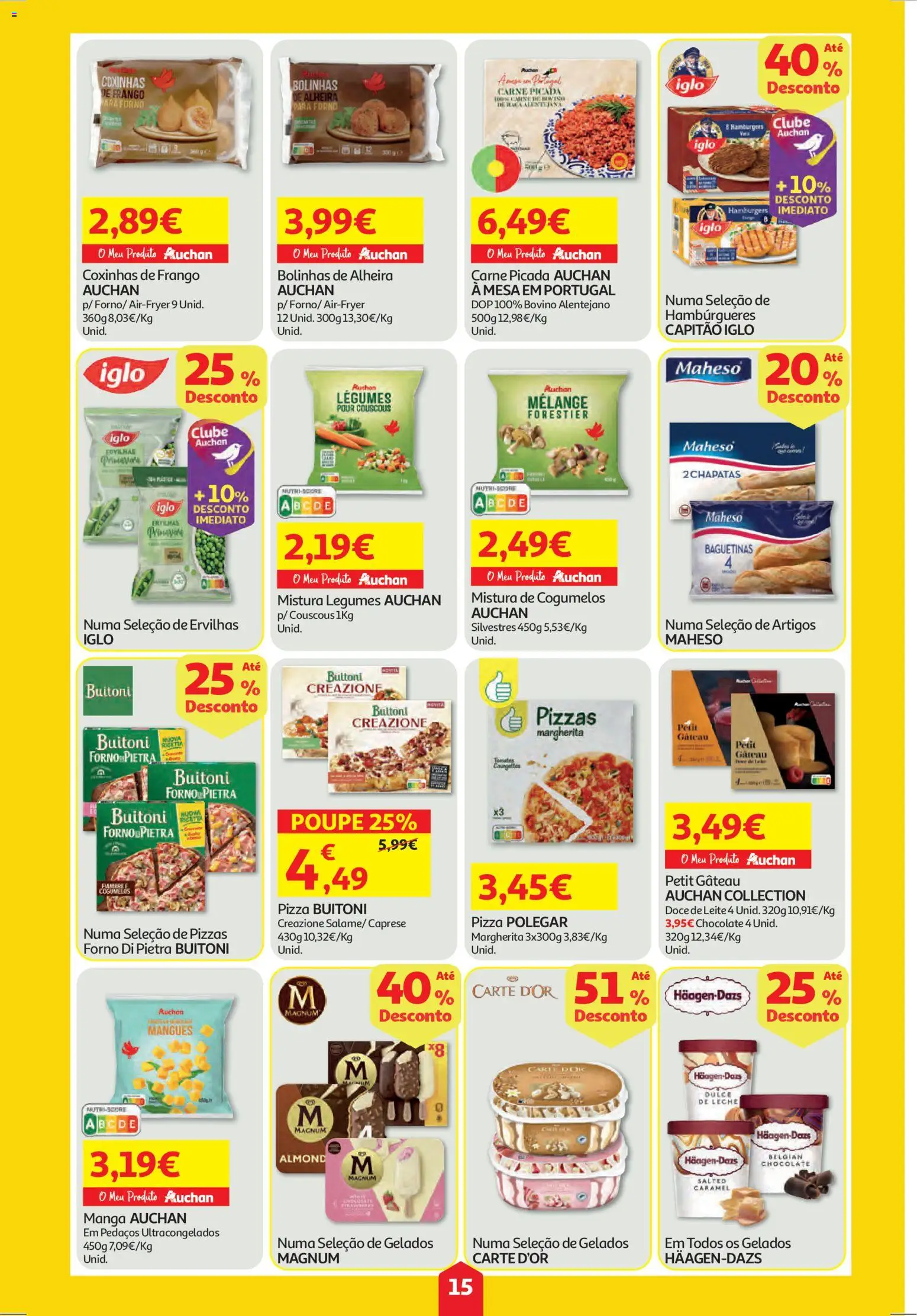 Auchan folheto │ válido de 26.03.2026 | Página: 15 | Produtos: Forno, Frango, Tomates, Carne