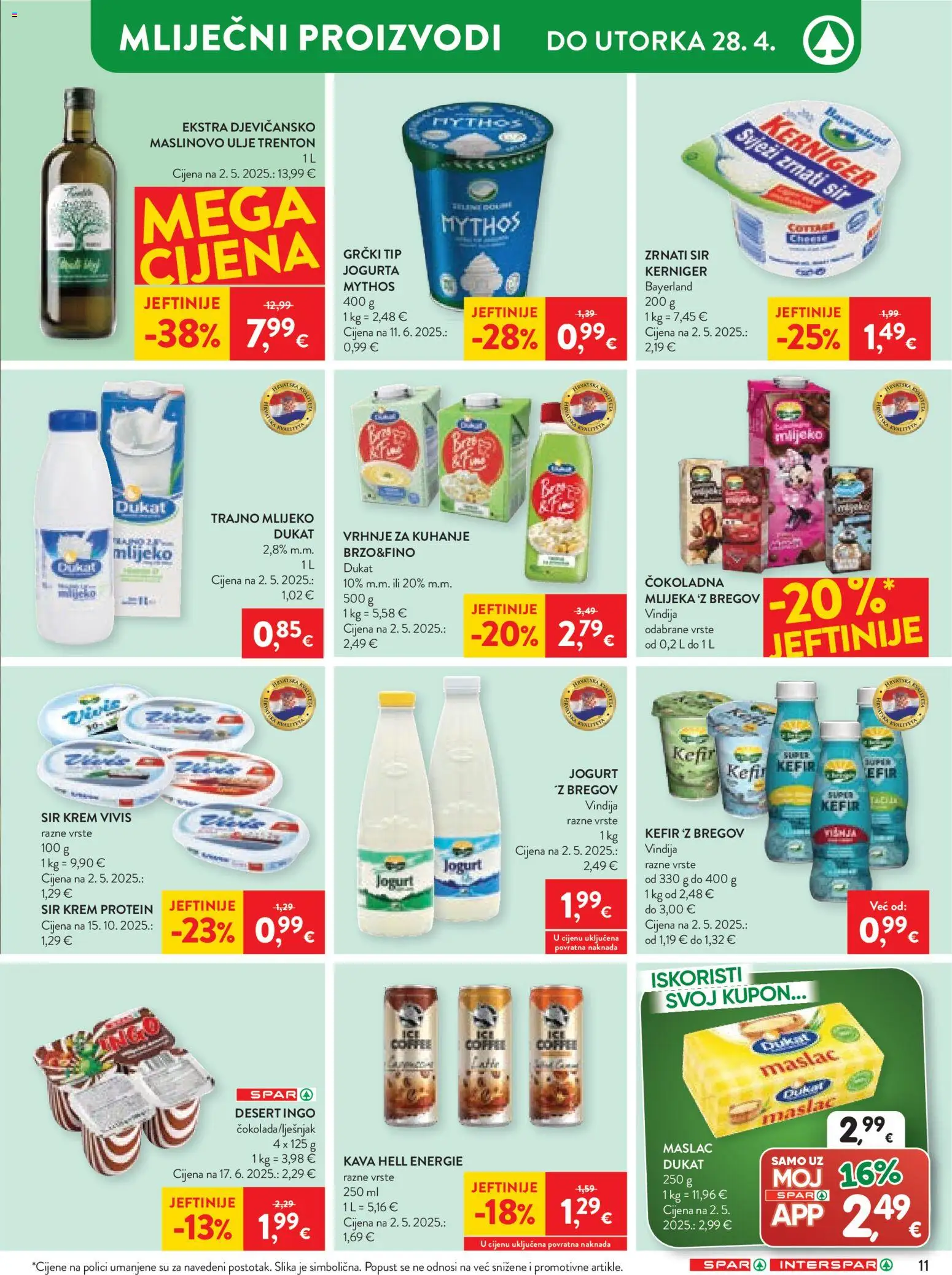 Spar katalog | vrijedi od 22.04.2026 | Stranica: 12 | Proizvodi: Feta, Mlijeko, Maslac, Sir