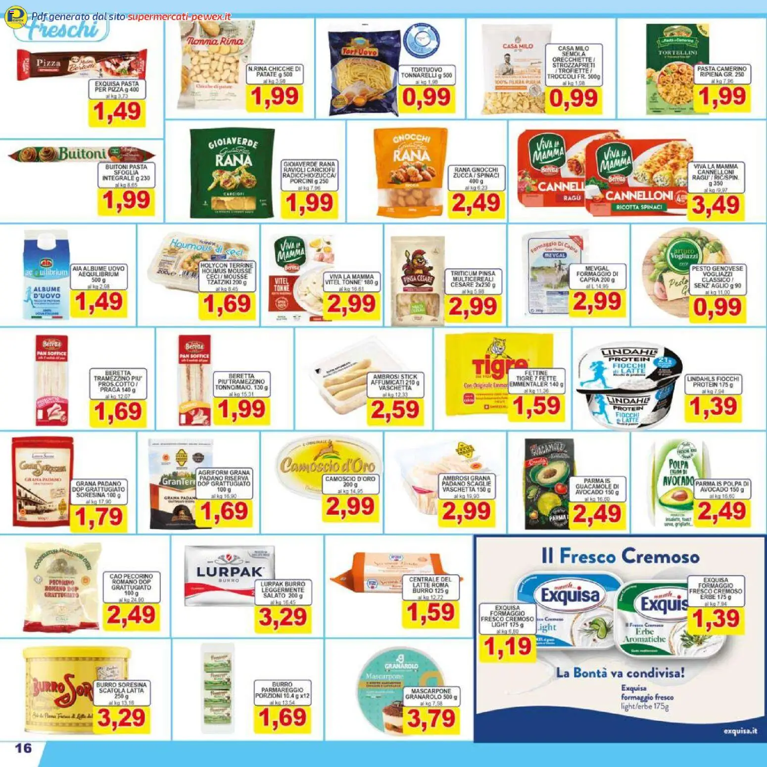 Volantino Pewex del 06.12.2025 | Pagina: 16 | Prodotti: Spinaci, Pesto, Ravioli, Scatola