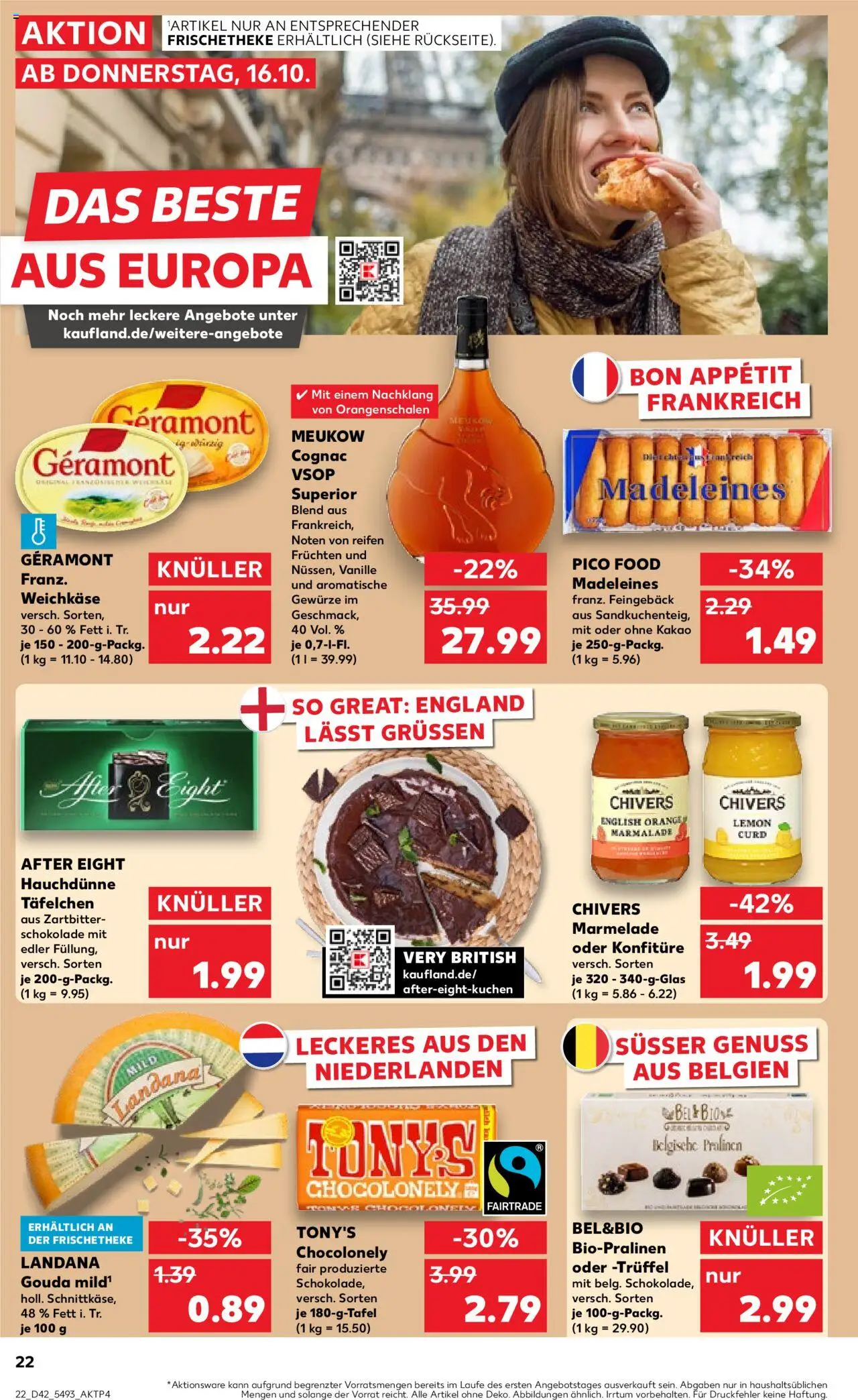 Kaufland prospekt Stuttgart	 – gültig ab 16.10.2025 | Seite: 22 | Produkte: Geramont, Schokolade, Gouda, Gewürze