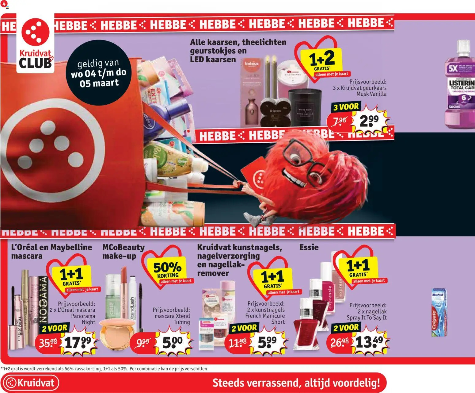 {H1} | Pagina: 4 | Producten: Kaarsen, Mascara, Kaart, Kan