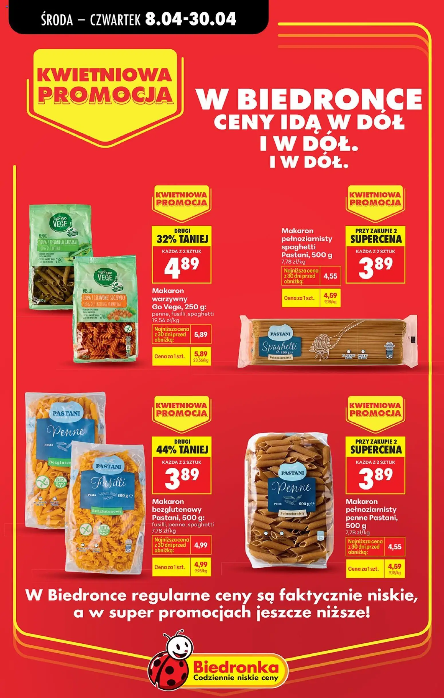 Biedronka Polsko leták - Kwietniowa promocja od 08.04.2026 | Strana: 12 | Produkty: Penne