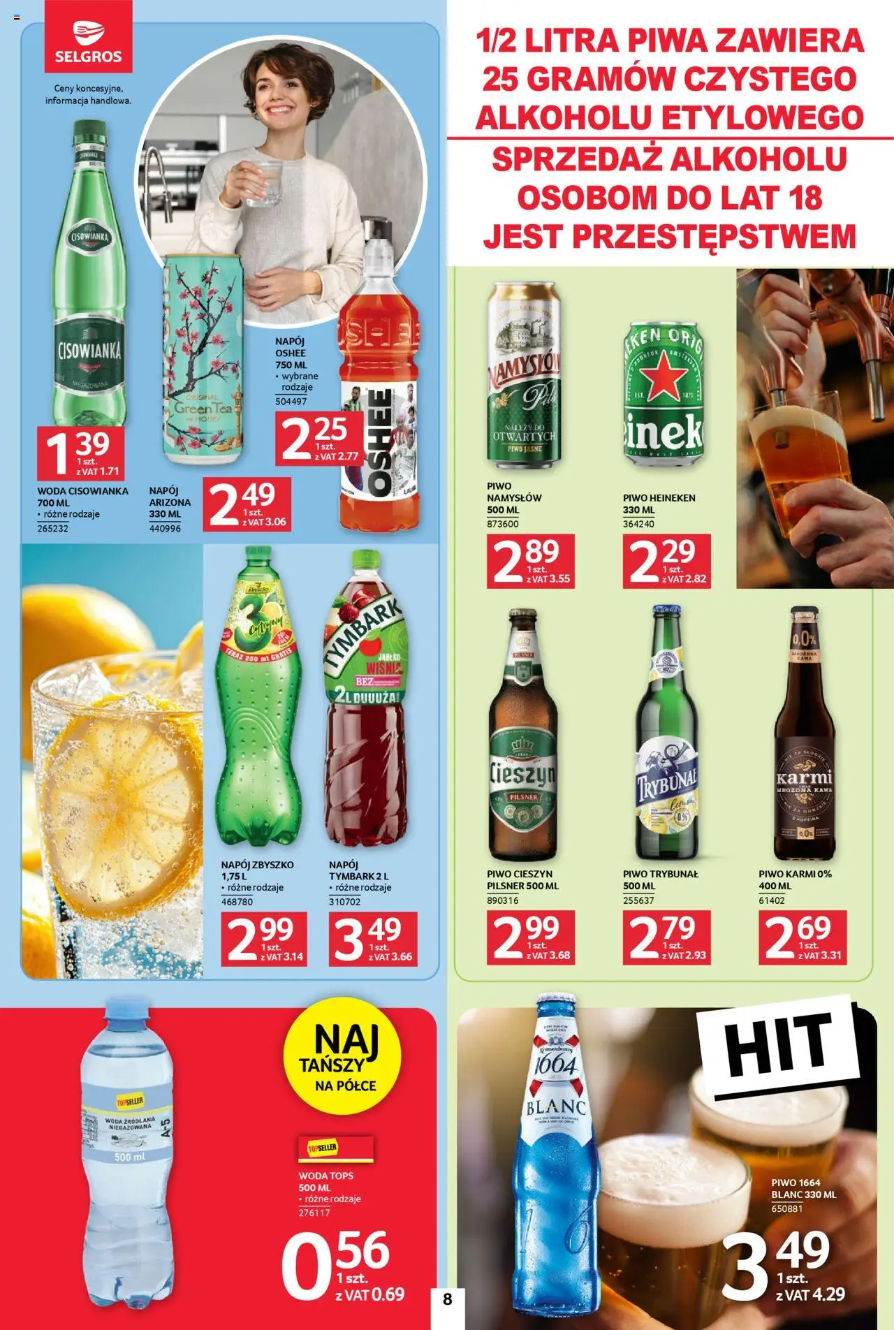 Selgros cash&carry Gazetka - Jeszcze więcej super promocji od 18.09.2025 | Strona: 8 | Produkty: Kawa, Piwo, Woda, Heineken