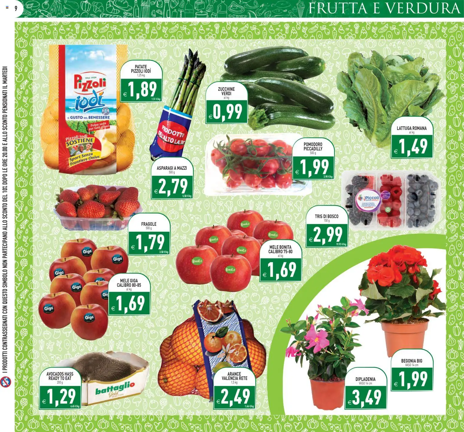 Volantino PIM Supermercati del 29.04.2026 | Pagina: 9 | Prodotti: Mele, Arance, Patate, Pomodoro