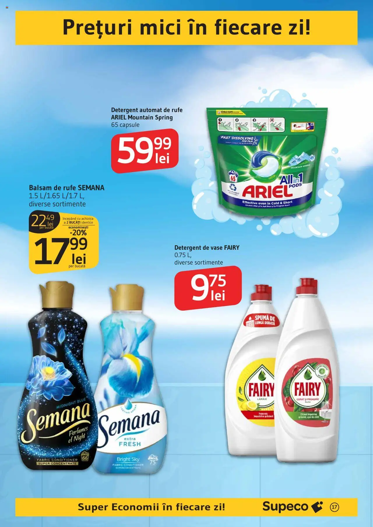 Catalog Supeco – valabil de la 07.08.2025 | Pagină: 17 | Produse: Detergent de vase, Kedi Ödül Oyuncakları, Mici, Balsam de rufe