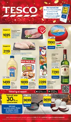 Tesco Hipermarket - Akciós újság  - amely érvényes a következő dátumtól: 13.11.2025