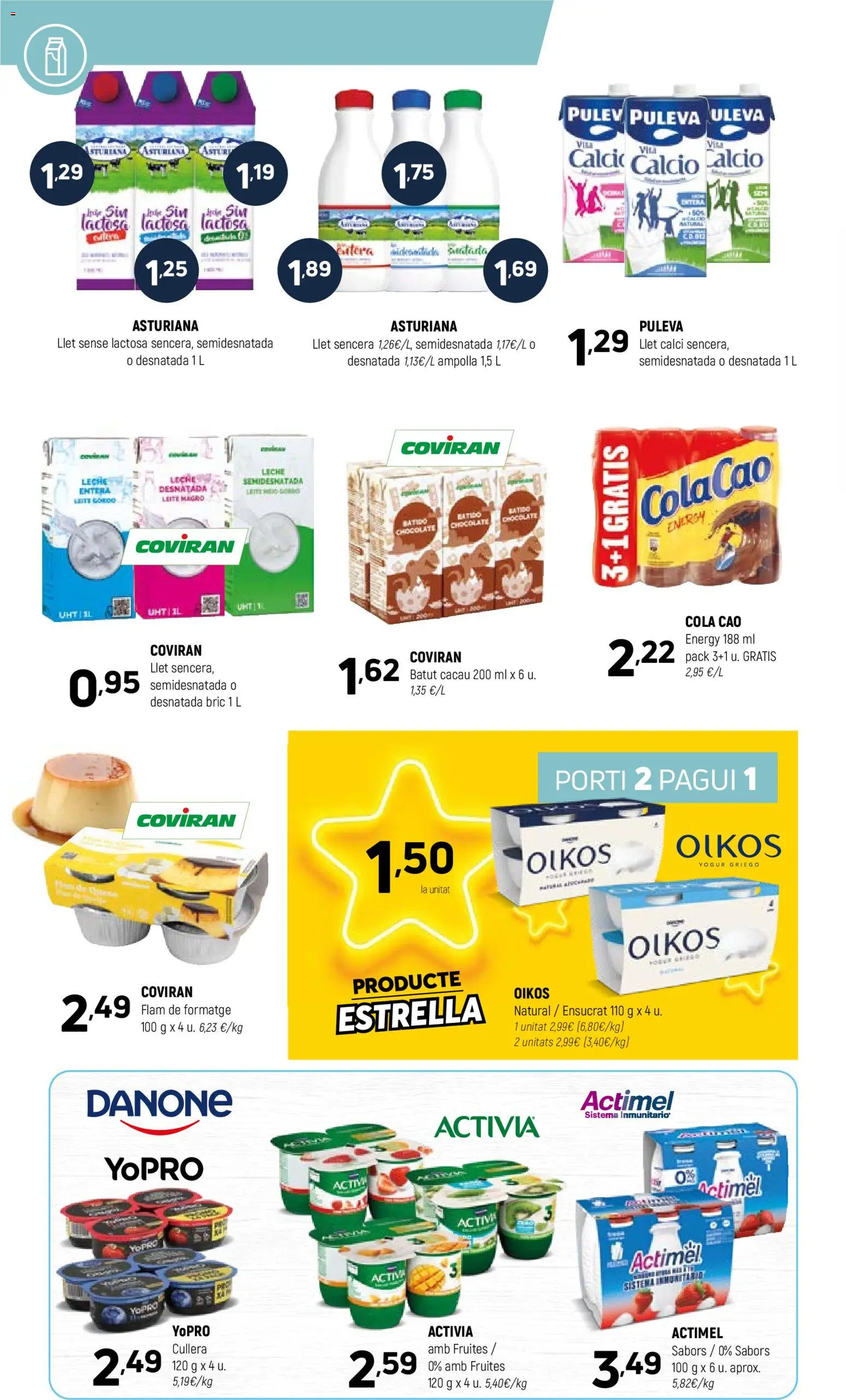 Coviran - Cataluna │ válido desde el 10.03.2026 | Página: 6 | Productos: Leche, Yogur, Chocolate, Μαγειρική εστία