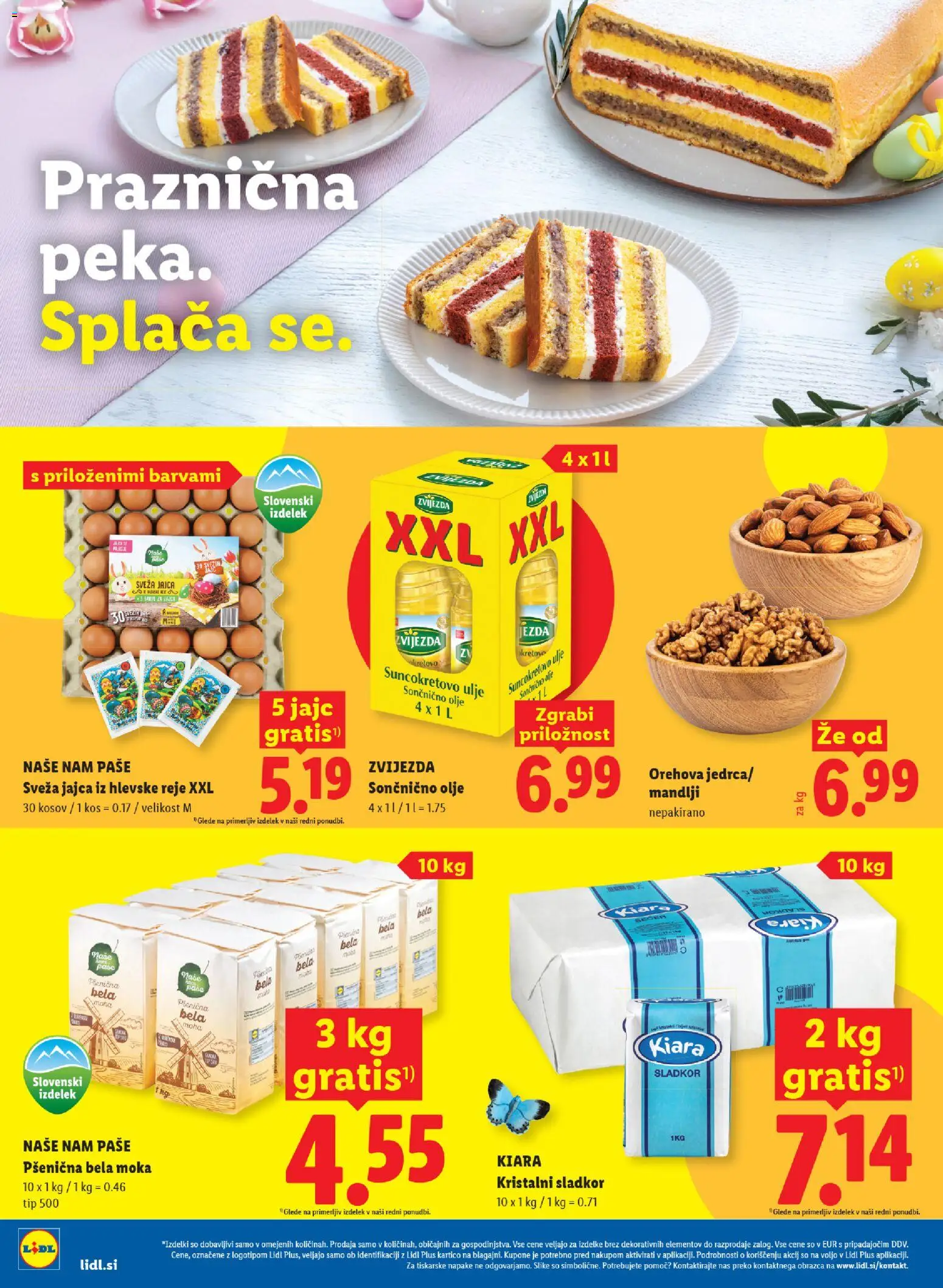 Novi Lidl katalog ponudbe – veljaven od 19.03.2026 | Stran: 44 | Izdelki: Kos, Jajca, Olje, Sladkor