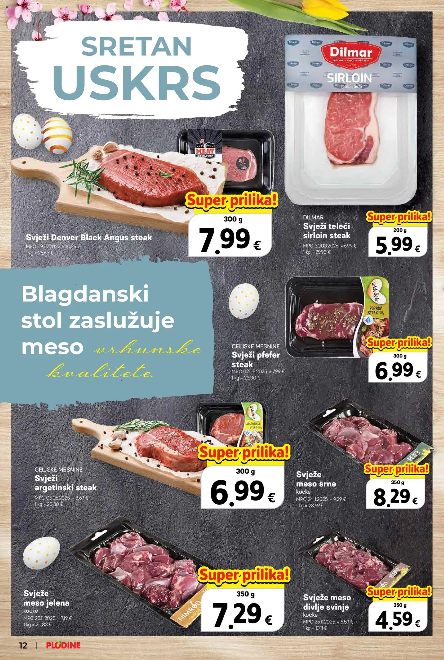 Plodine katalog | vrijedi od 01.04.2026 | Stranica: 12 | Proizvodi: Stol, Meso