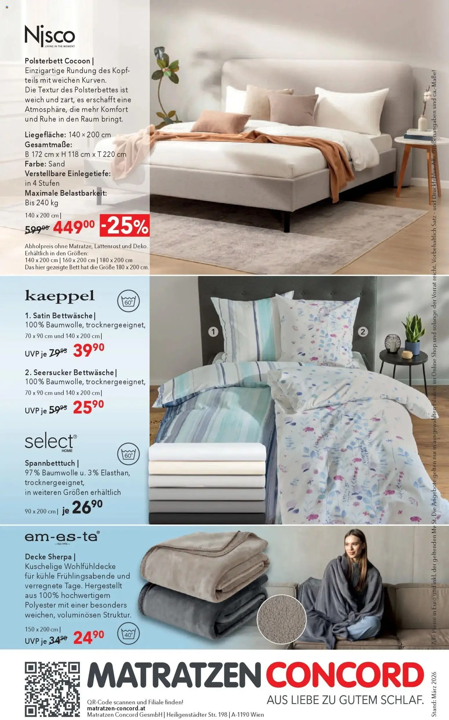 Matratzen Concord Aus Liebe zu gutem Schlaf - Fohnsdorf gültig ab 25.03.2026 | Seite: 8 | Produkte: Bett, Decke, Lattenrost