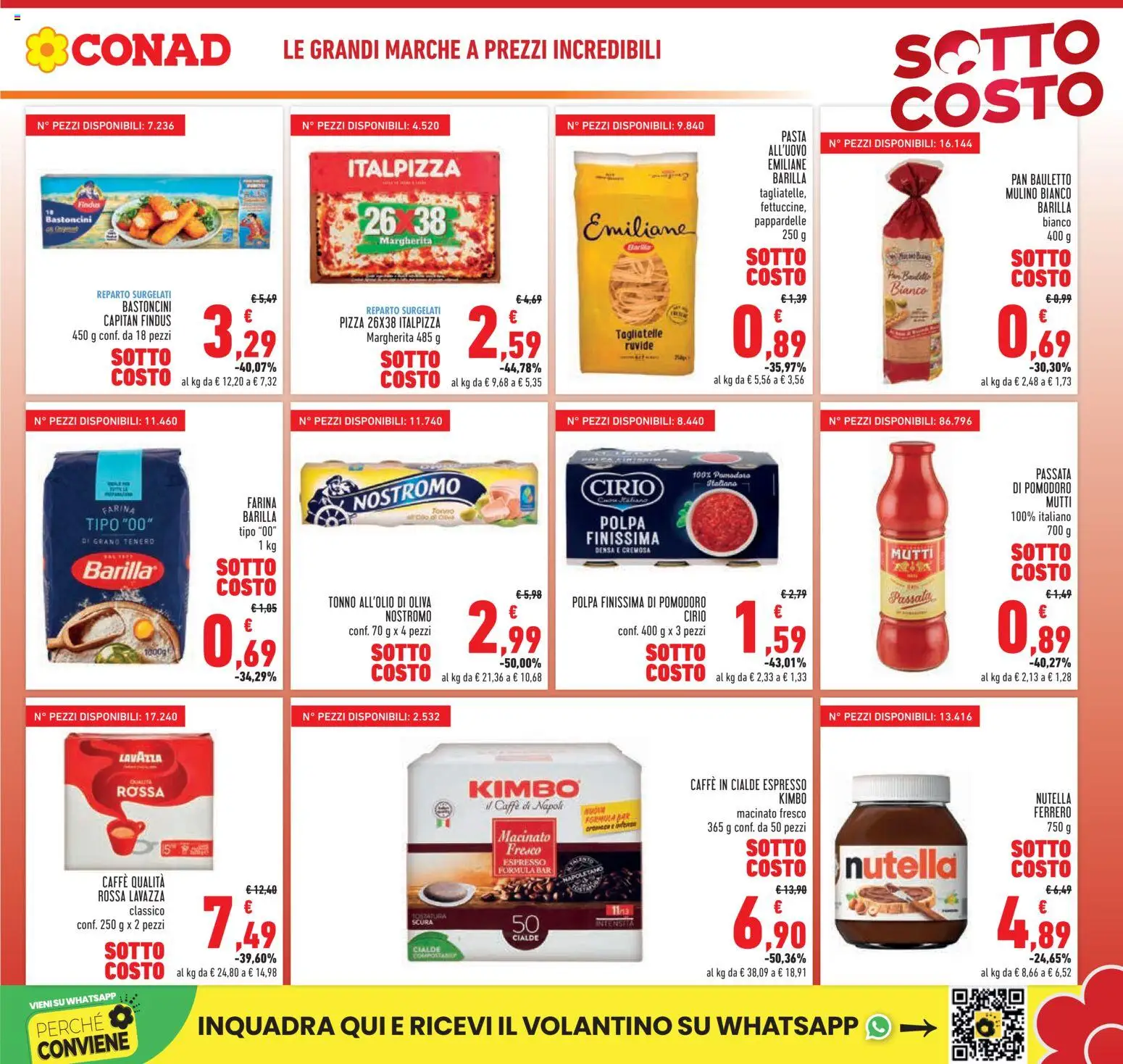 Volantino Conad del 29.01.2026 | Pagina: 3 | Prodotti: Caffè, Tagliatelle, Passata di pomodoro, Macinato