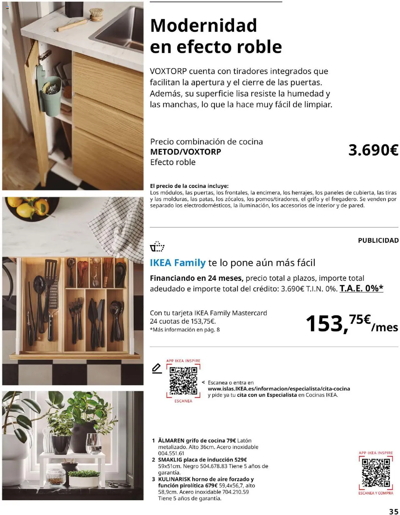 Catálogo IKEA Cocinas │ válido desde el 01.09.2025 | Página: 35 | Productos: Horno de aire forzado, Té, Horno, Cocina