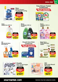 Onur Market Katalog - 24.07.2025 tarihinden itibaren geçerlidir | Sayfa: 7 | Ürünler: Mendil, Yumuşatıcı, Deterjan, Tuvalet kağıdı