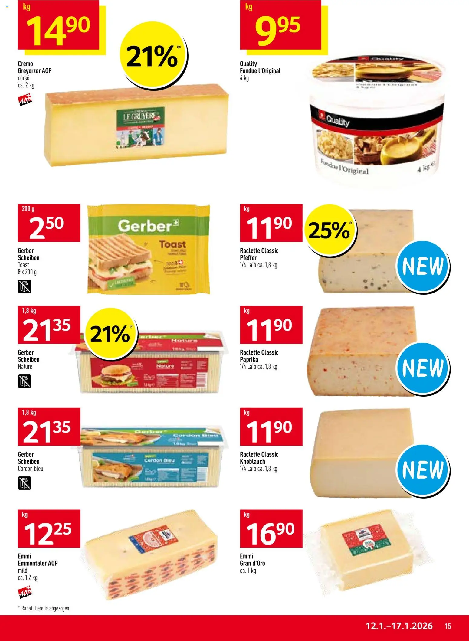 Prodega Aktionen – gültig ab 12.01.2026 | Seite: 15 | Produkte: Knoblauch, Pfeffer, Raclette, Fondue