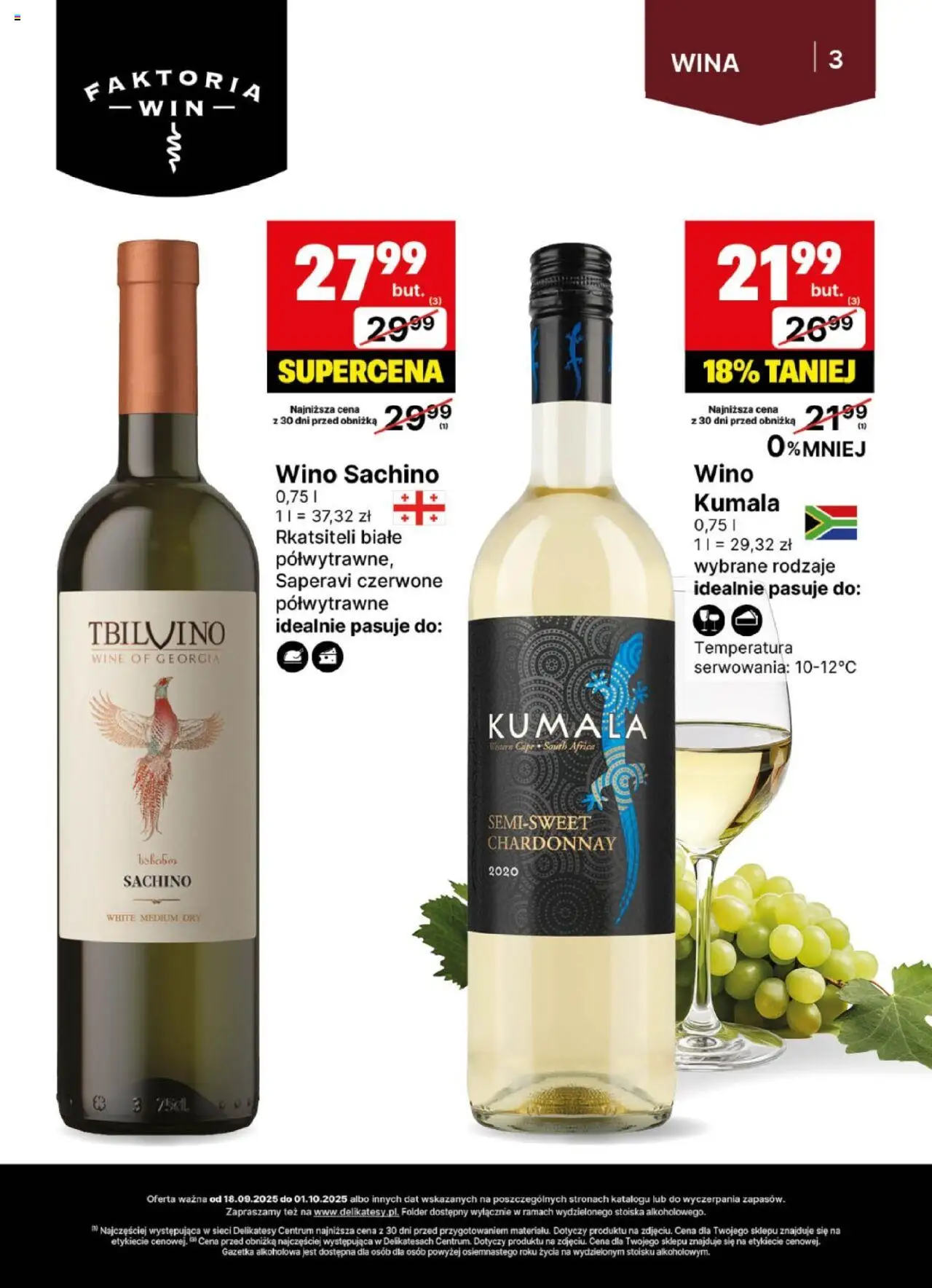 Delikatesy Centrum Gazetka - DeliBarek od 18.09.2025 | Strona: 3 | Produkty: Chardonnay, Delikatesy, Wino
