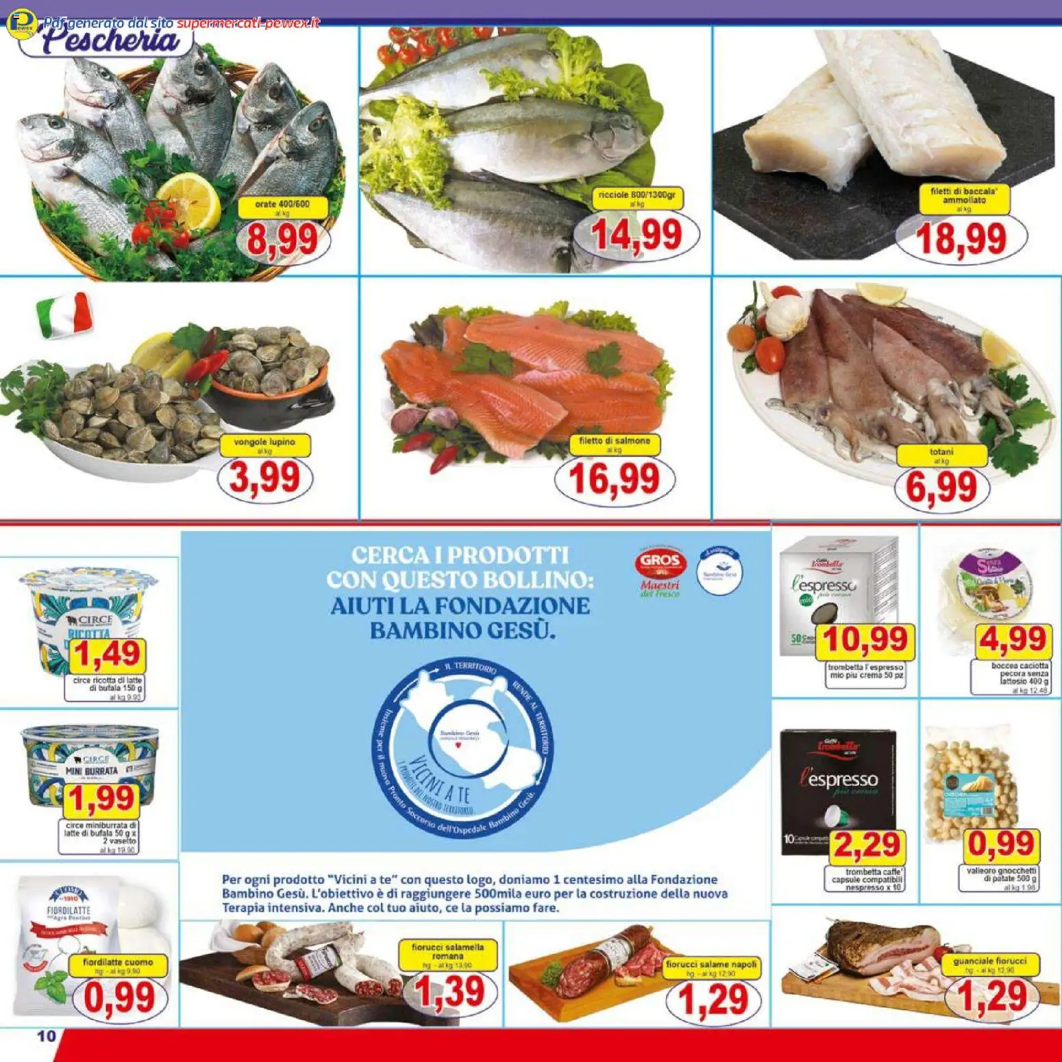 Volantino Pewex del 07.11.2025 | Pagina: 10 | Prodotti: Salamella, Tè, Vongole, Gnocchetti