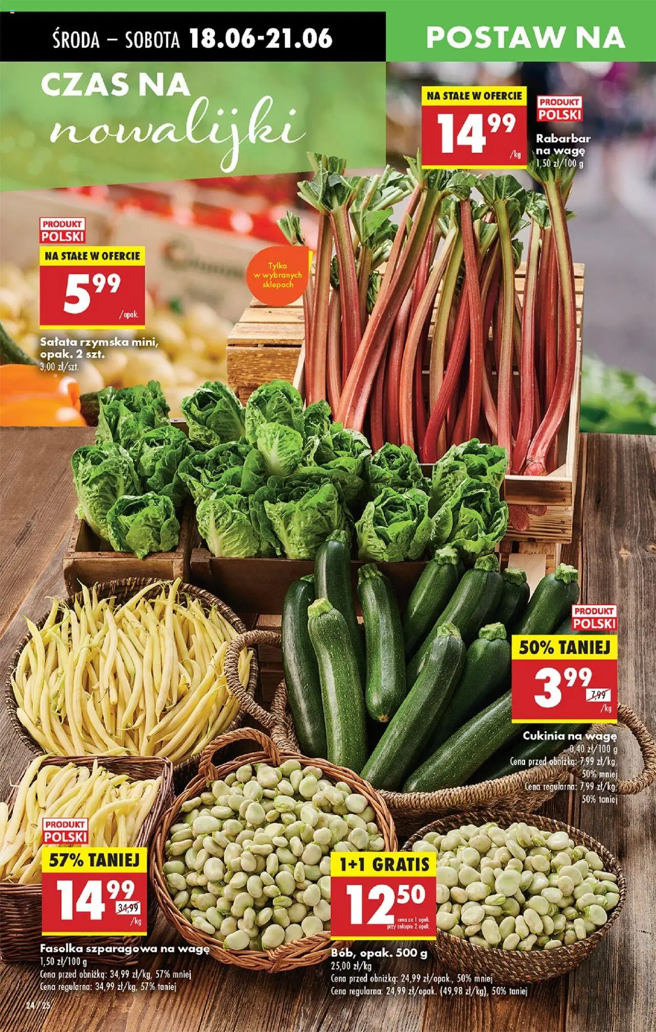 Biedronka gazetka - Oferta W tym tygodniu od 18.06.2025 | Strona: 28 | Produkty: Cukinia, Bób, Fasolka szparagowa