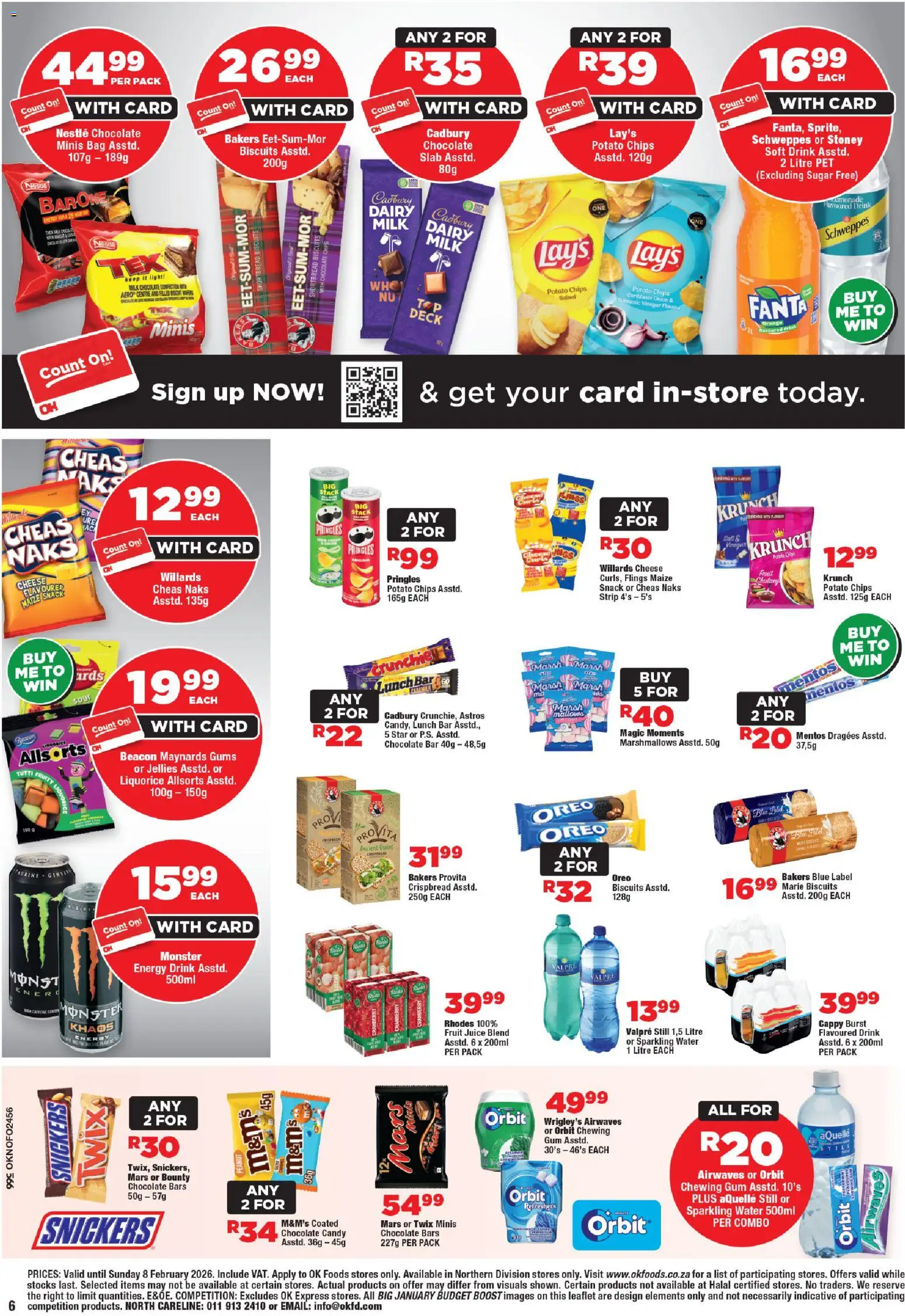 New OK Foods catalogue – valid from 21.01.2026 | Page: 6 | Products: Juice, Fanta, Fruit, Sugar