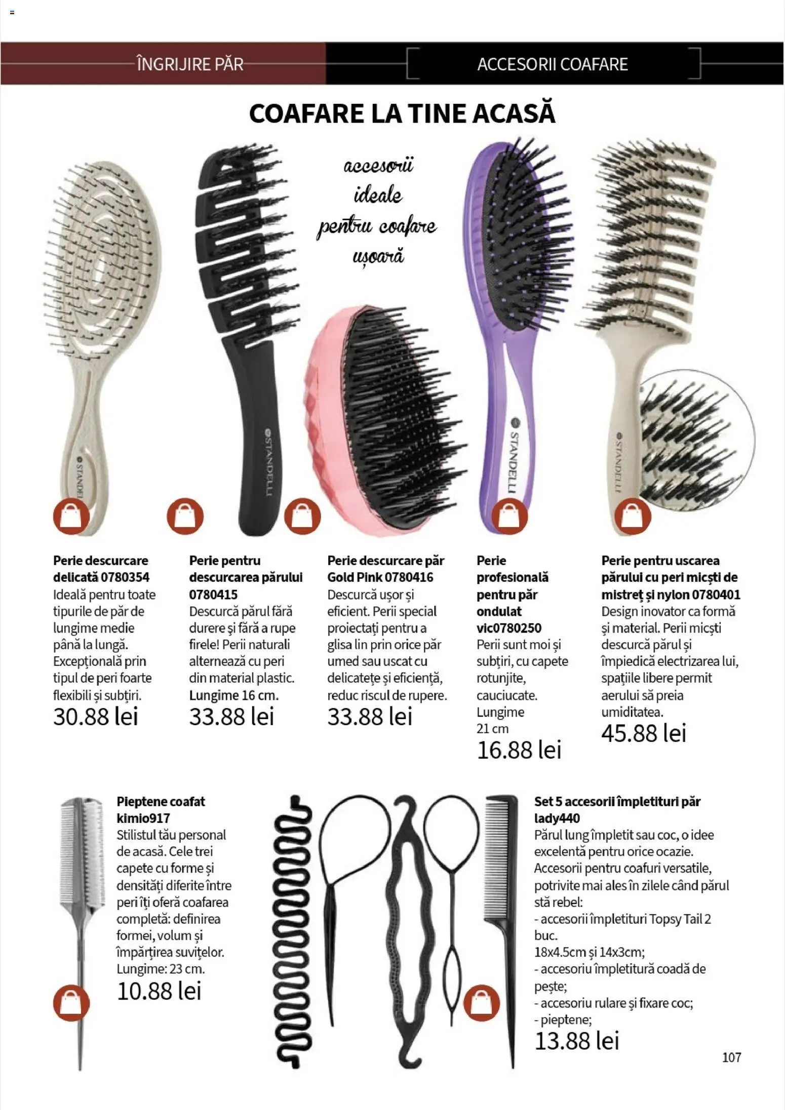 Noul catalog Lady’s – valabil de la 05.01.2026 | Pagină: 109 | Produse: Pieptene, Perie