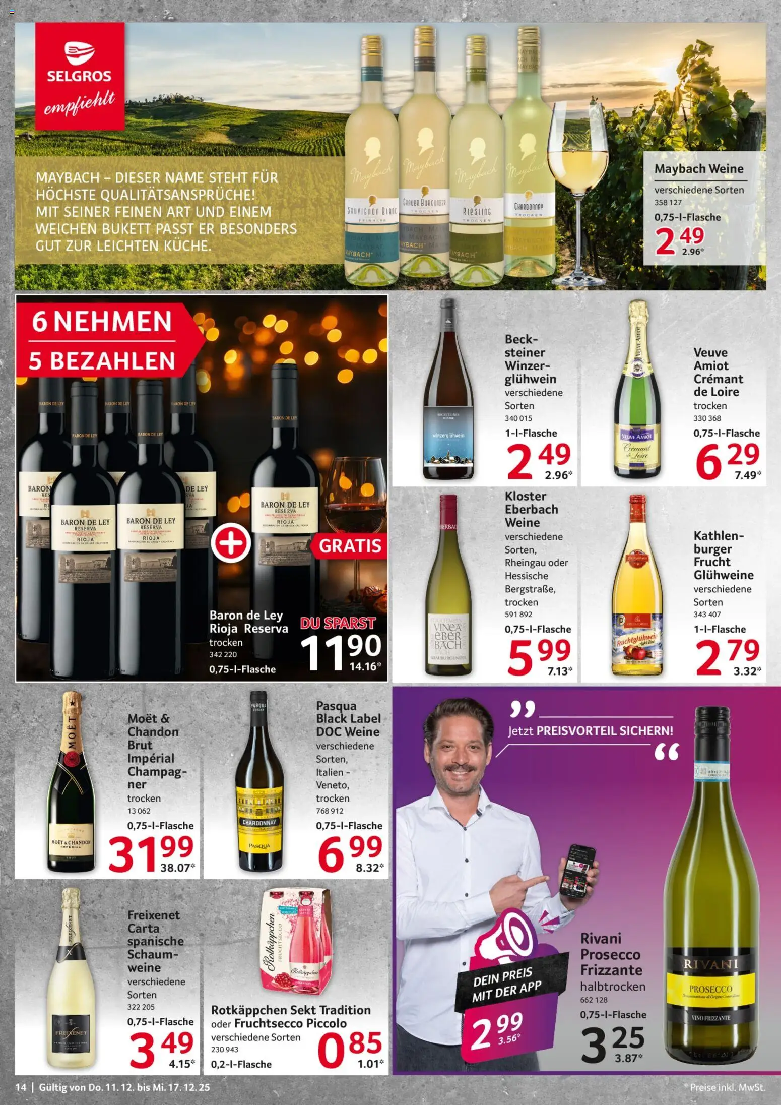 Selgros Prospekt 	 – gültig ab 11.12.2025 | Seite: 14 | Produkte: Freixenet, Burger, Fruchtsecco, Prosecco