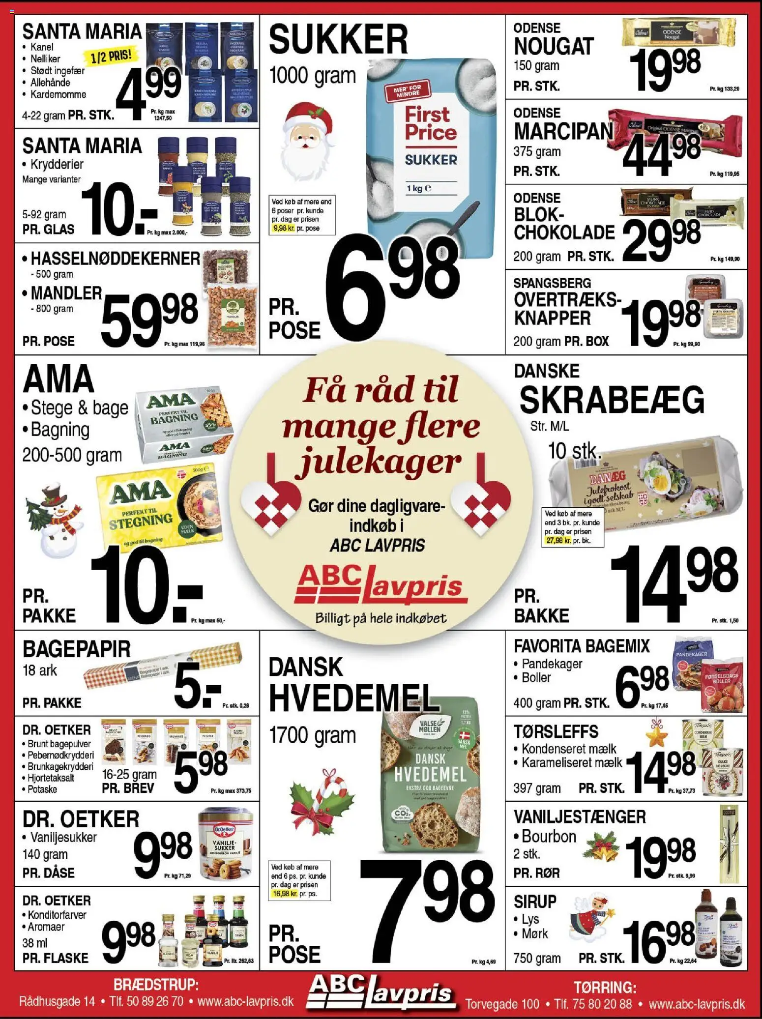Abc Lavpris tilbudsavis – gyldig fra 26.11.2025 | Side: 2 | Produkter: Vaniljestænger, Chokolade, Sukker, Nougat
