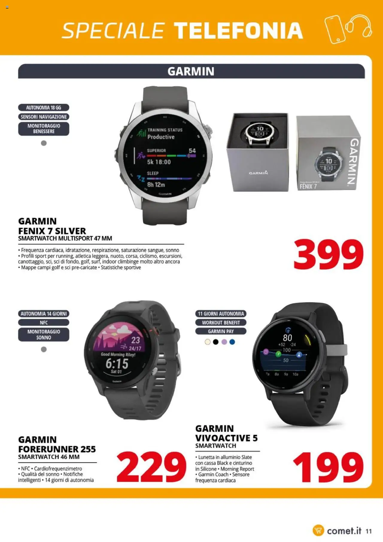 Volantino Comet del 15.09.2025 | Pagina: 11 | Prodotti: Alluminio, Navigazione, Smartwatch