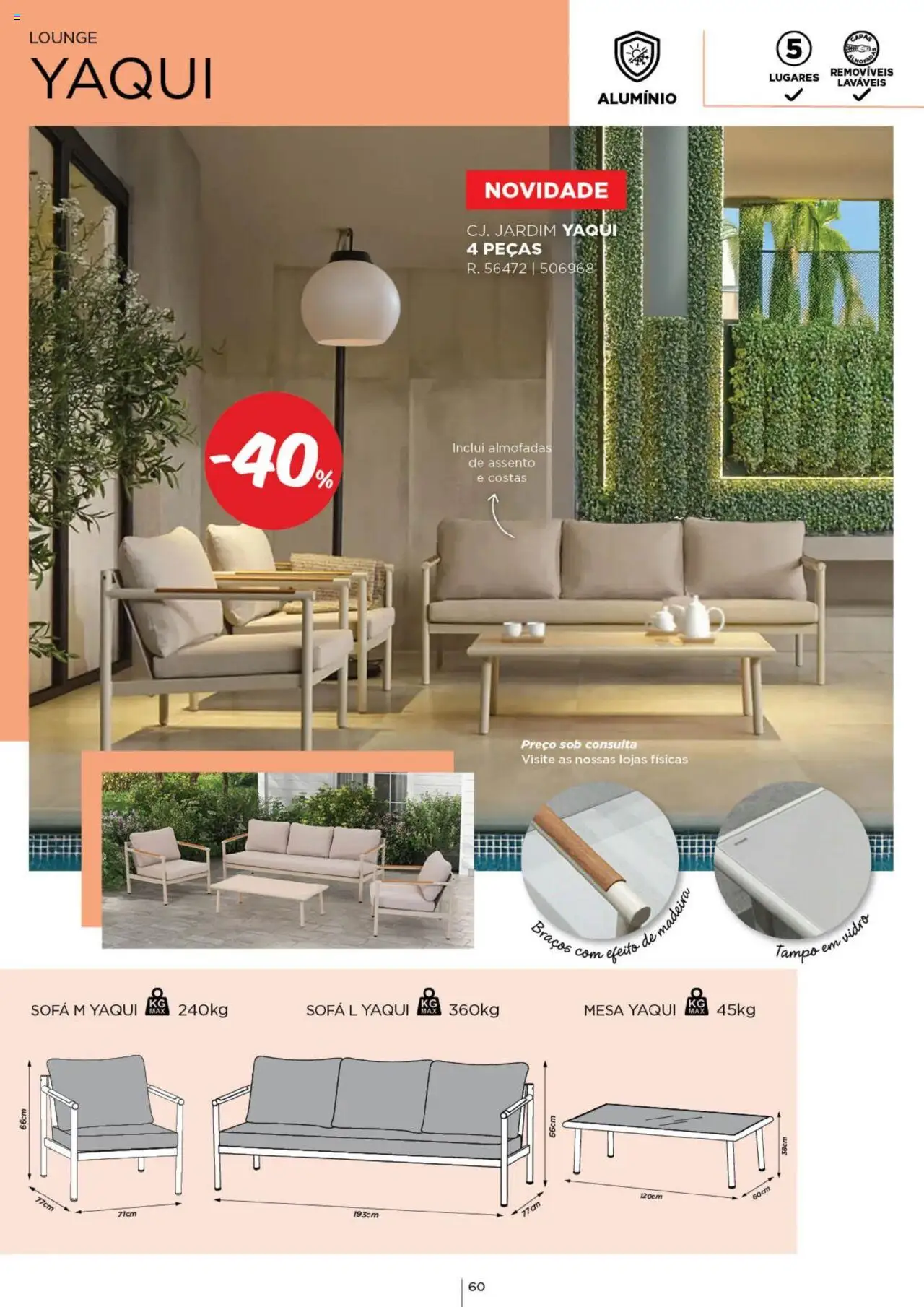 Espaço Casa - Catálogo  Ec Ar Livre  2025 │ válido de 04.03.2025 | Página: 60 | Produtos: Sofá, Mesa