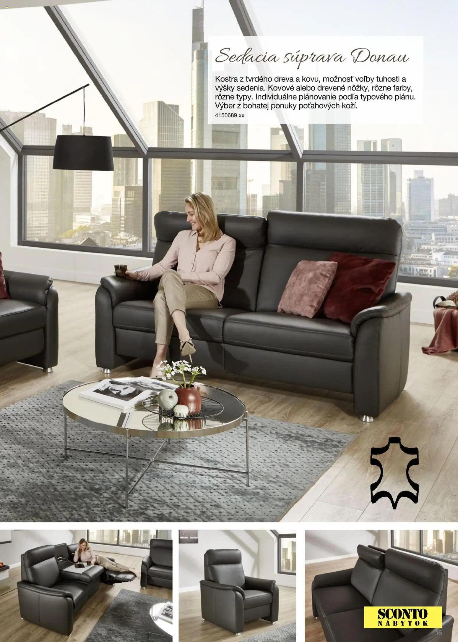 Nové Sconto nábytok akcie – leták je platný od 15.12.2025 | Strana: 15 | Produkty: Nábytok, Sedacia súprava