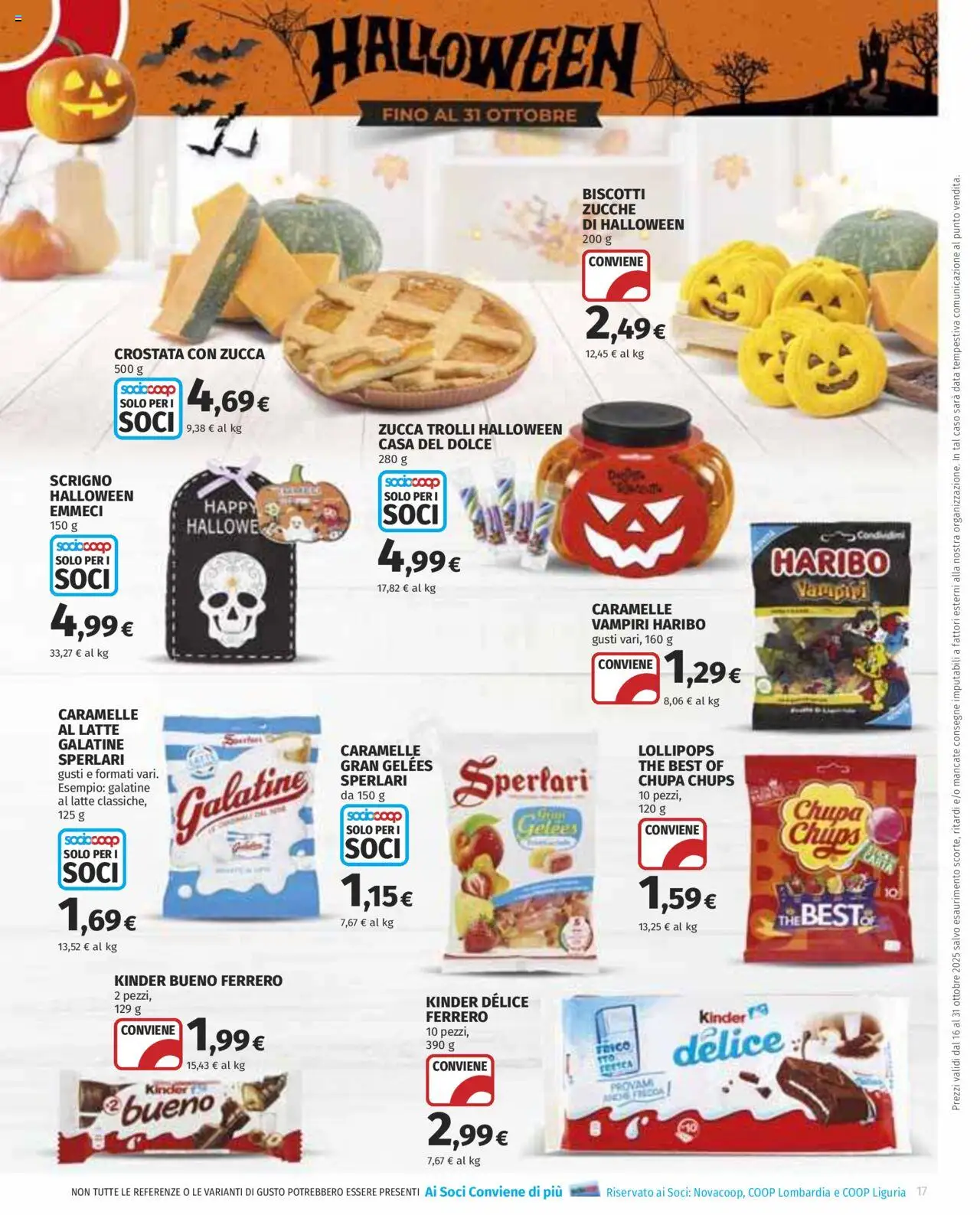 Volantino COOP del 16.10.2025 | Pagina: 17 | Prodotti: Caramelle, Latte, Zucca, The