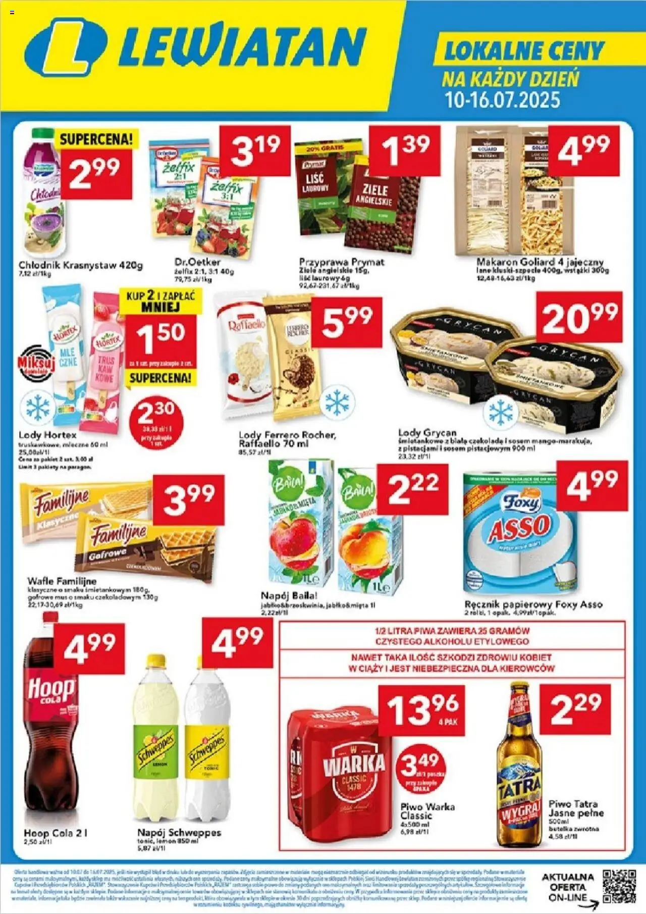 Lewiatan gazetka - Lublin od 10.07.2025 | Strona: 1 | Produkty: Ziele angielskie, Liśc laurowy, Lody, Ręcznik papierowy