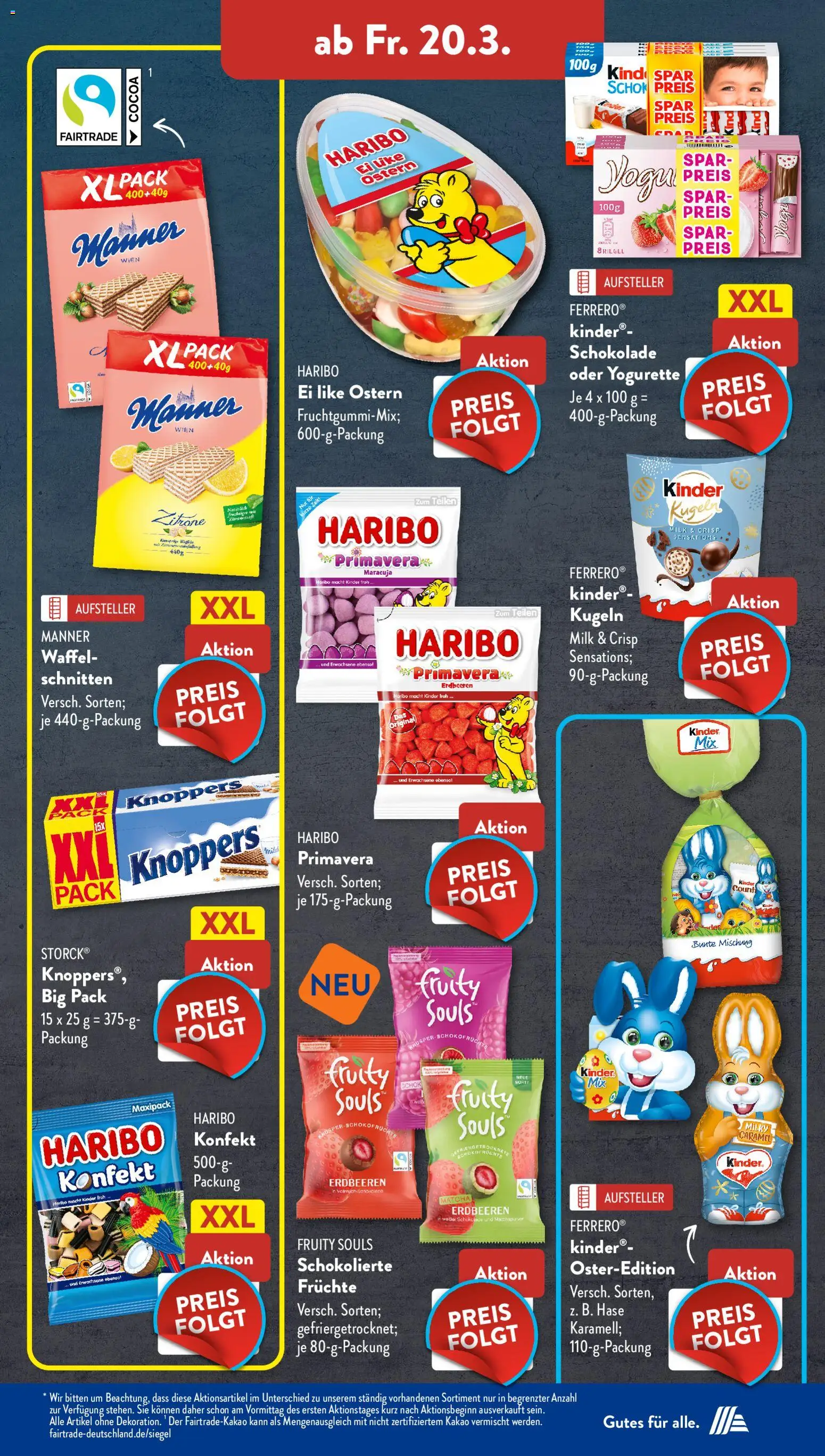 Aldi Süd Prospekt 	 – gültig ab 16.03.2026 | Seite: 17 | Produkte: Haribo, Yogurette, Schokolade, Knoppers