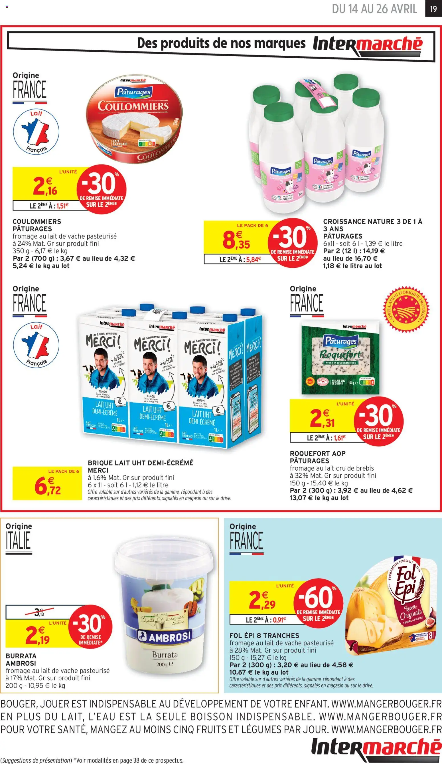 {H1} | Page: 19 | Produits: Lait, Fromage, Burrata