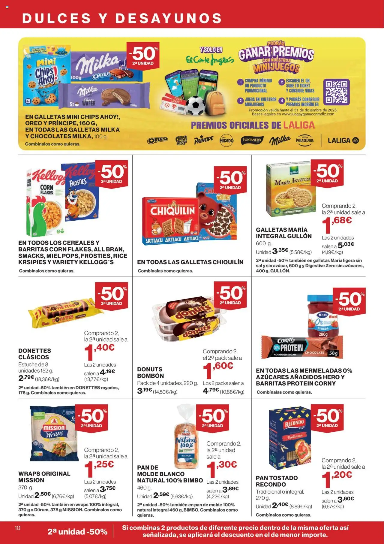 Hipercor catálogo │ válido desde el 09.10.2025 | Página: 10 | Productos: Ψηφιακή κάμερα, Pan, Cereales, Pan de molde