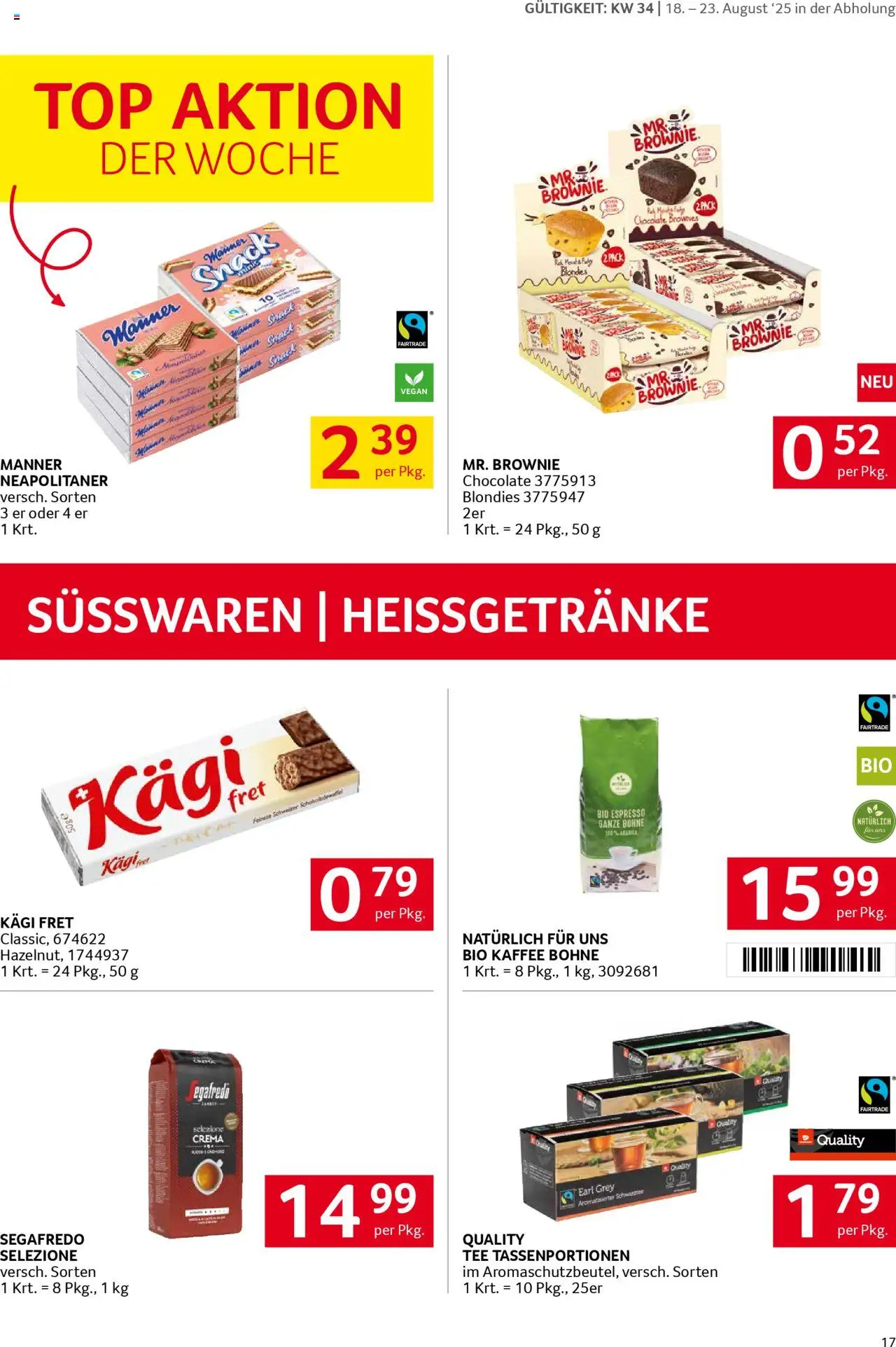 Transgourmet Flugblatt gültig ab 17.08.2025 | Seite: 16 | Produkte: Kaffee, Tee