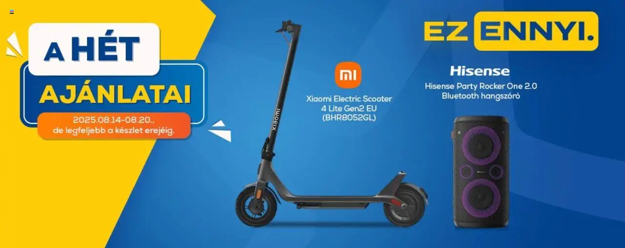 Euronics akciós ujság - amely érvényes a következő dátumtól: 14.08.2025 | Oldal: 3 | Termékek: Hangszóró, Xiaomi, Bluetooth hangszóró