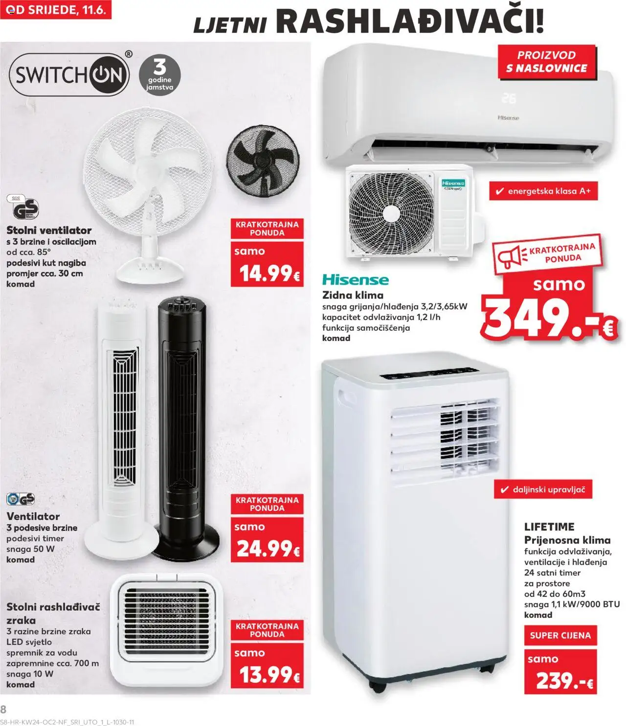 Kaufland HR akciós ujság - amely érvényes a következő dátumtól: 11.06.2025 | Oldal: 8 | Termékek: Ventilátor