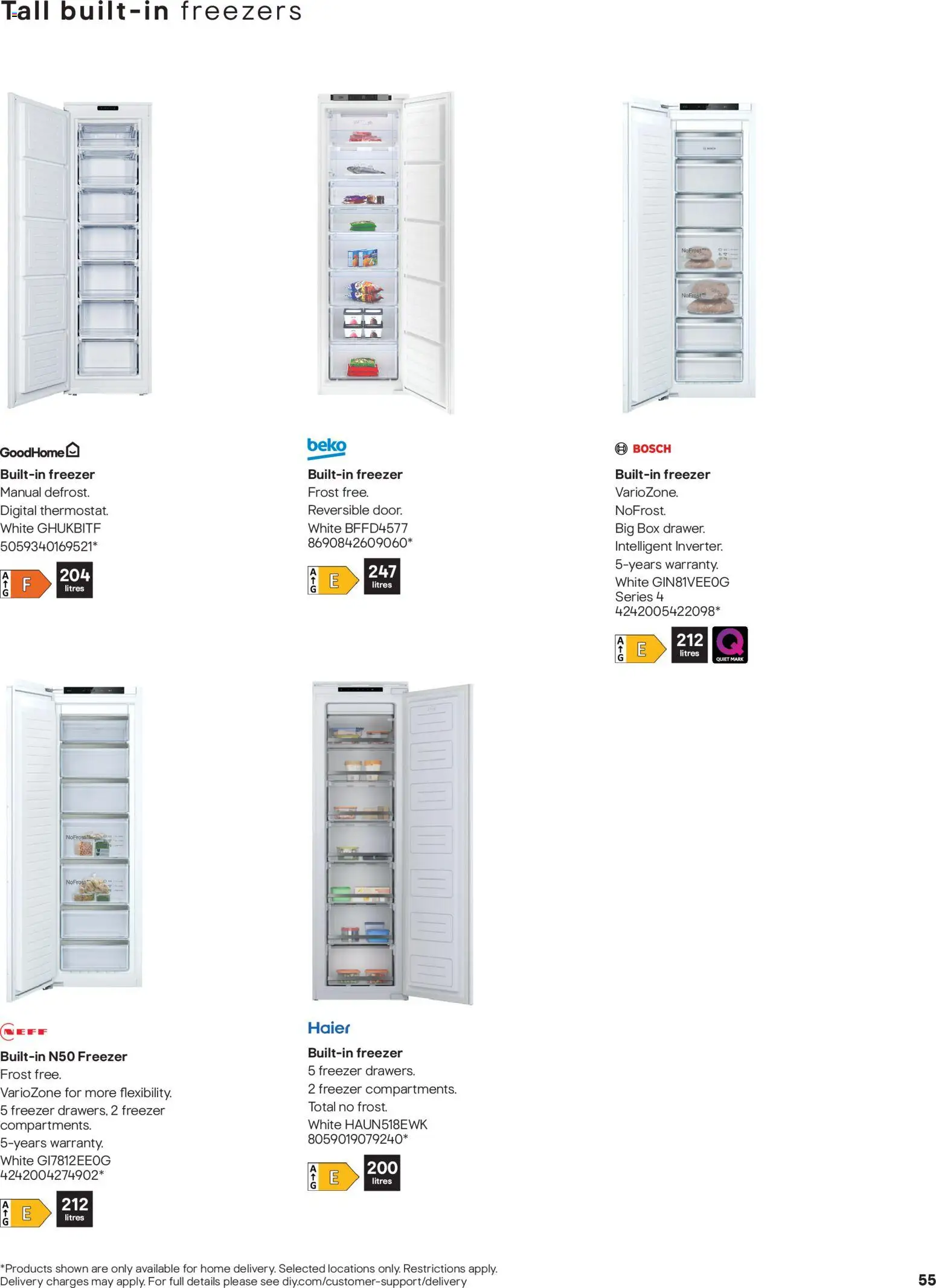 {H1} | Page: 55 | Products: Box, Drawers, Freezer