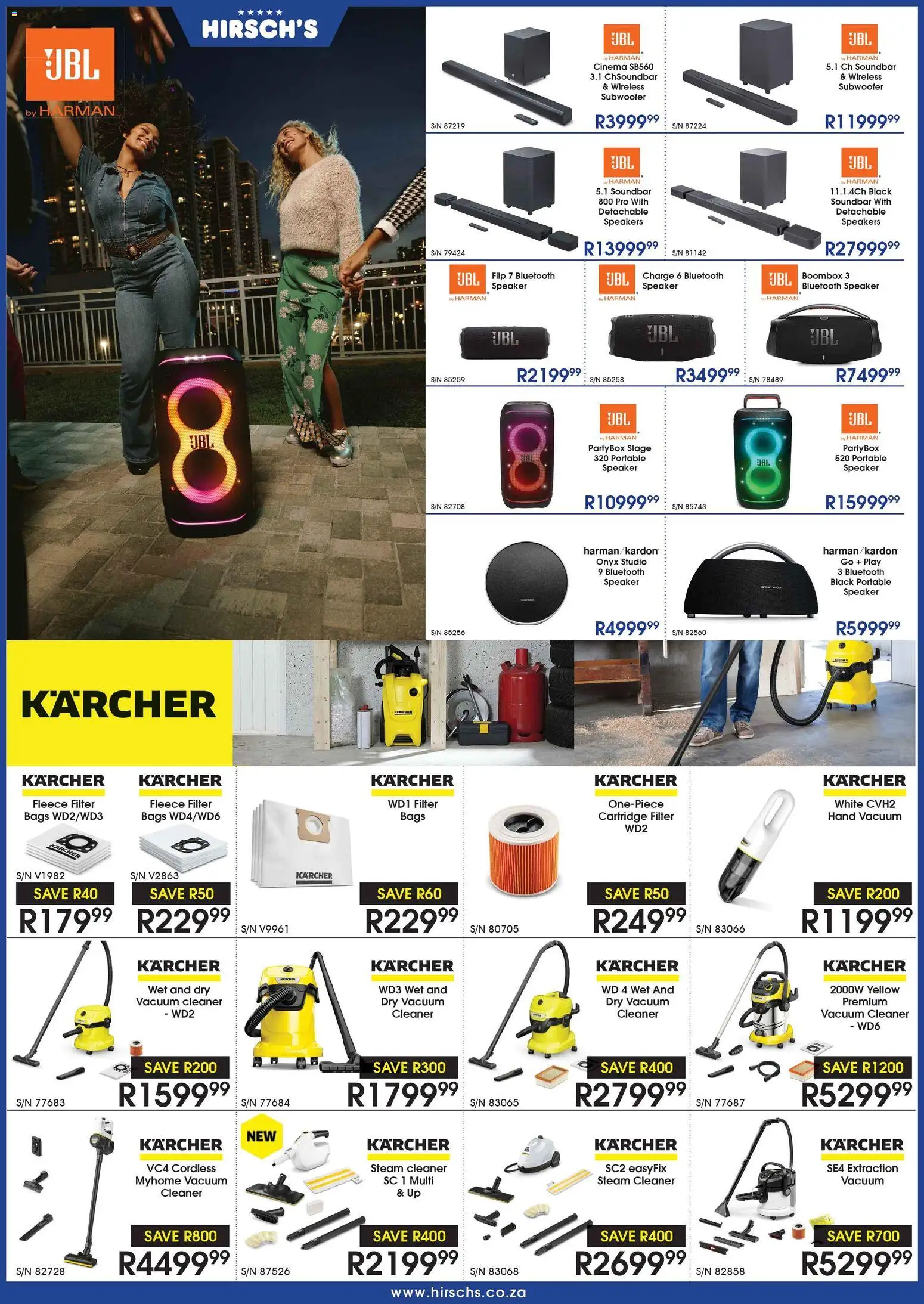 New Hirsch's catalogue – valid from 01.12.2025 | Page: 33 | Products: Speaker, Vacuum cleaner, Box, Soundbar